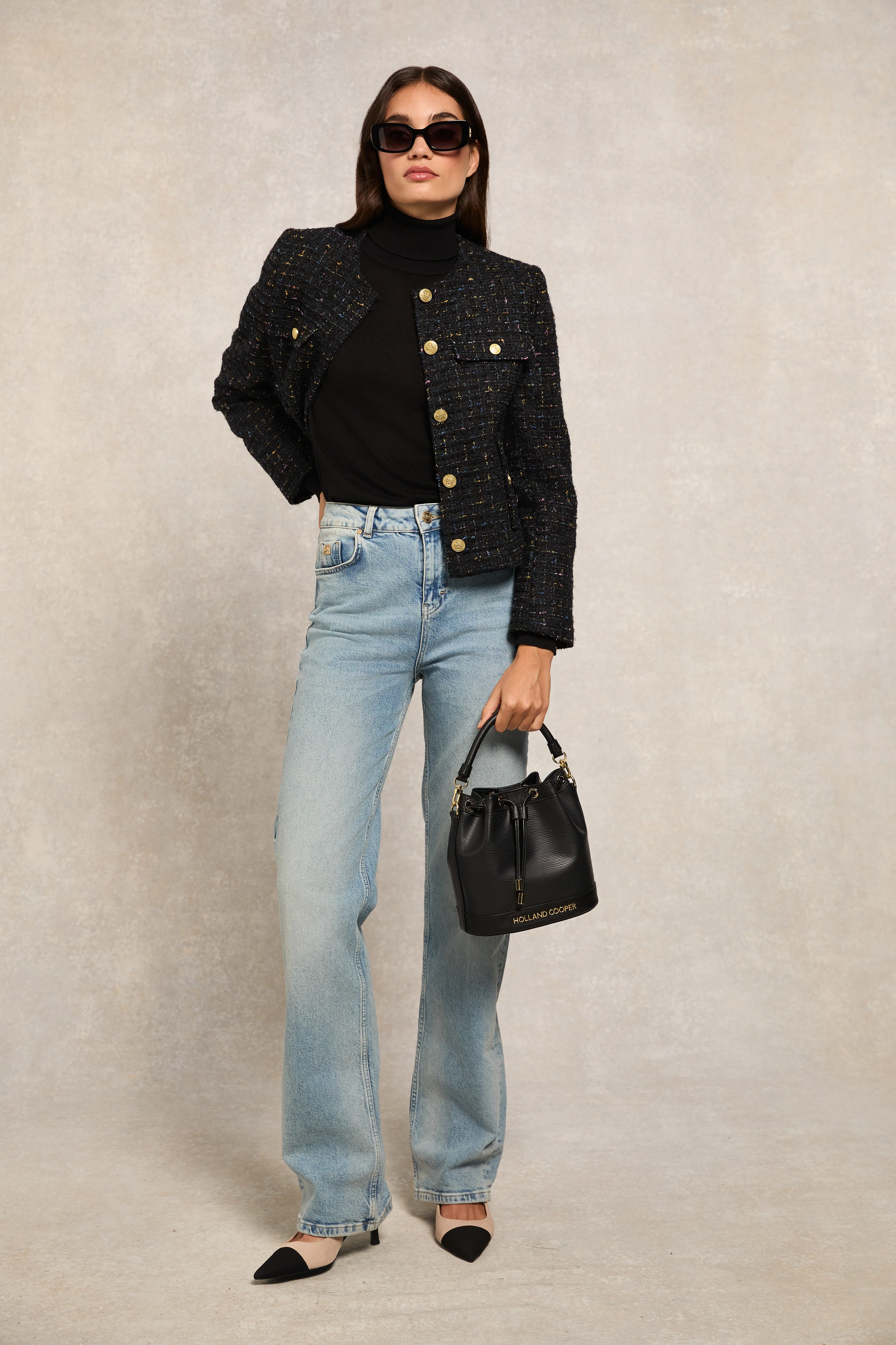Structured Kelsie Roll Neck Knit (Black) - Image 6