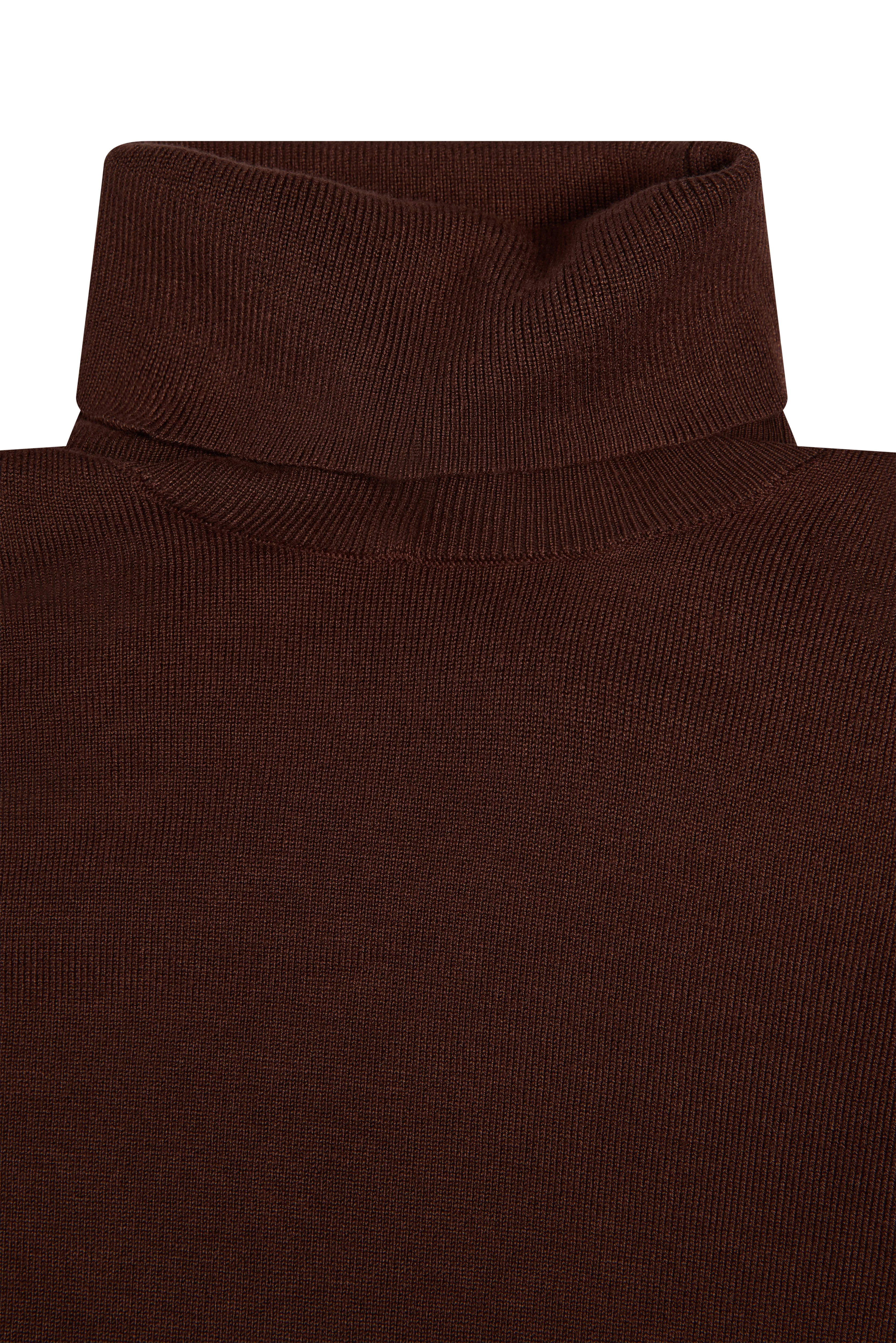 Structured Kelsie Roll Neck Knit (Cocoa) - Image 7