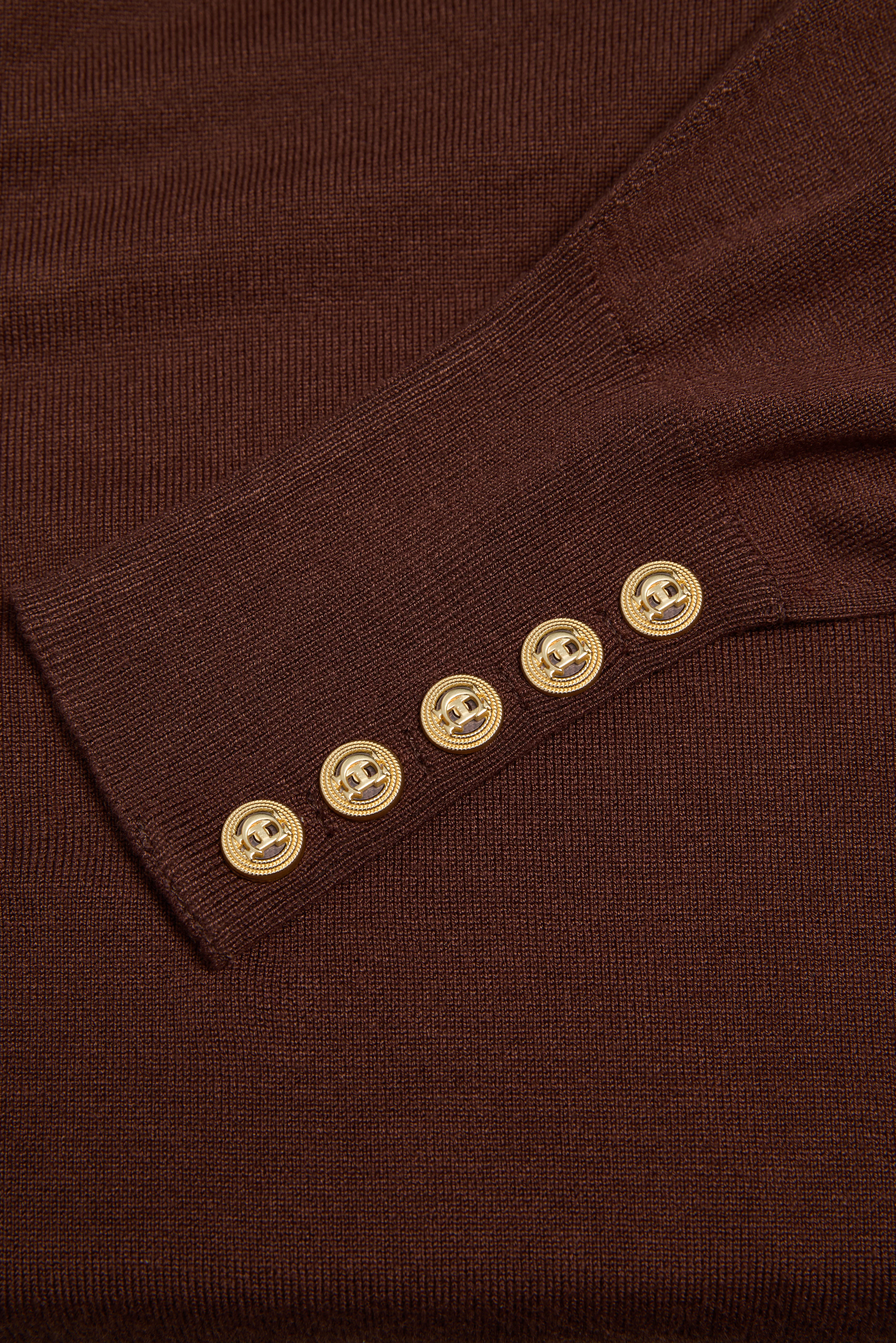 Structured Kelsie Roll Neck Knit (Cocoa) - Image 8