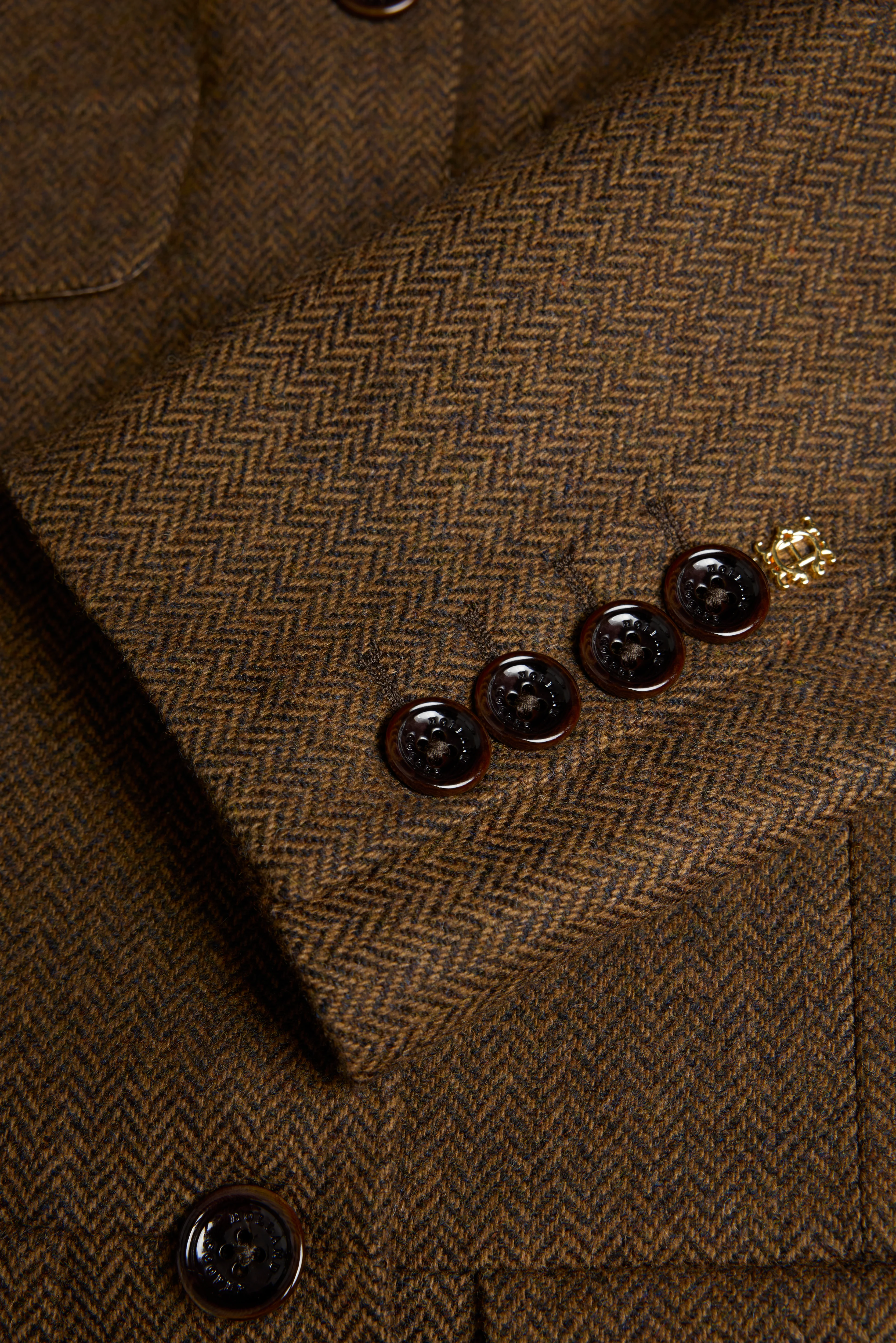 Tailored Peplum Jacket (Tobacco Herringbone) - Image 11