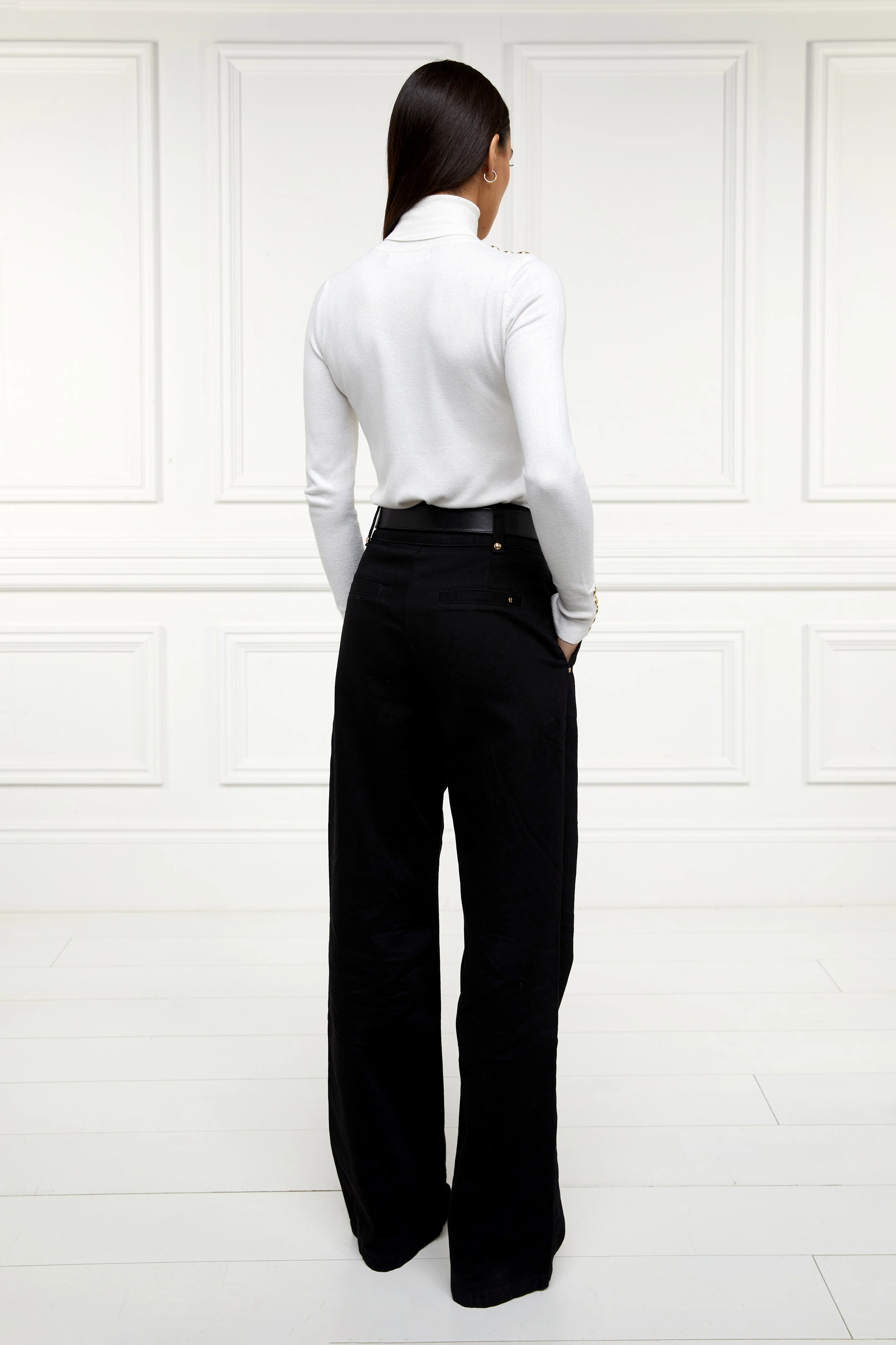 Tailored Wide Leg Jean (Black) - Image 5