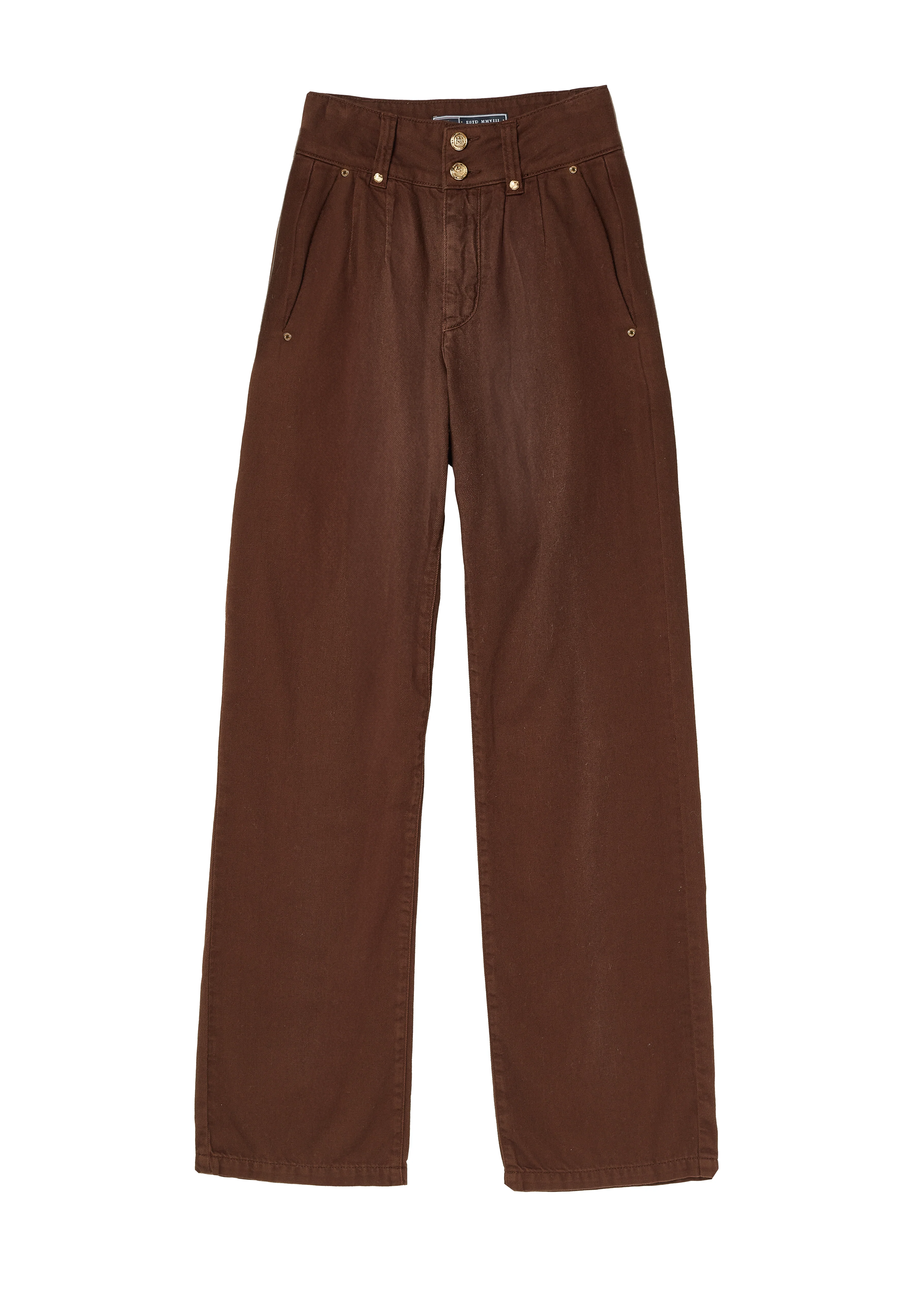 Tailored Wide Leg Jean (Chocolate) - Image 4