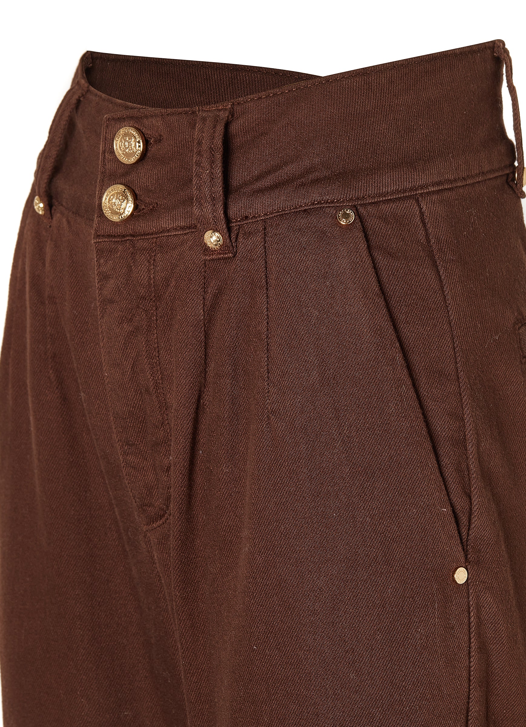 Tailored Wide Leg Jean (Chocolate) - Image 7