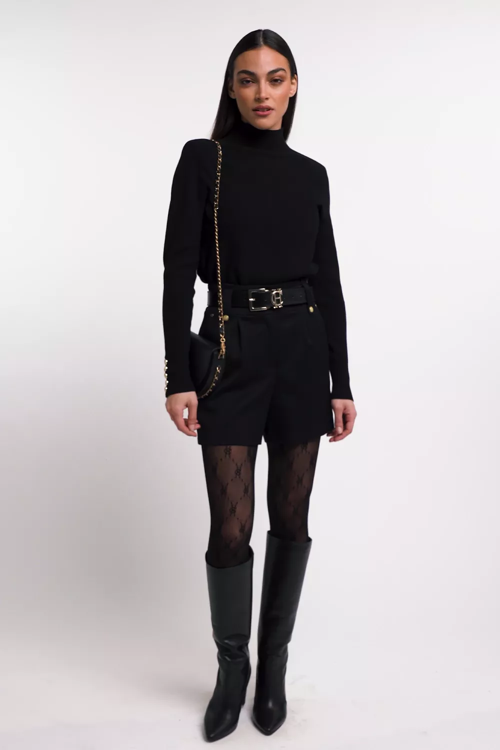 Tara High Neck Knit (Black) - Image 5