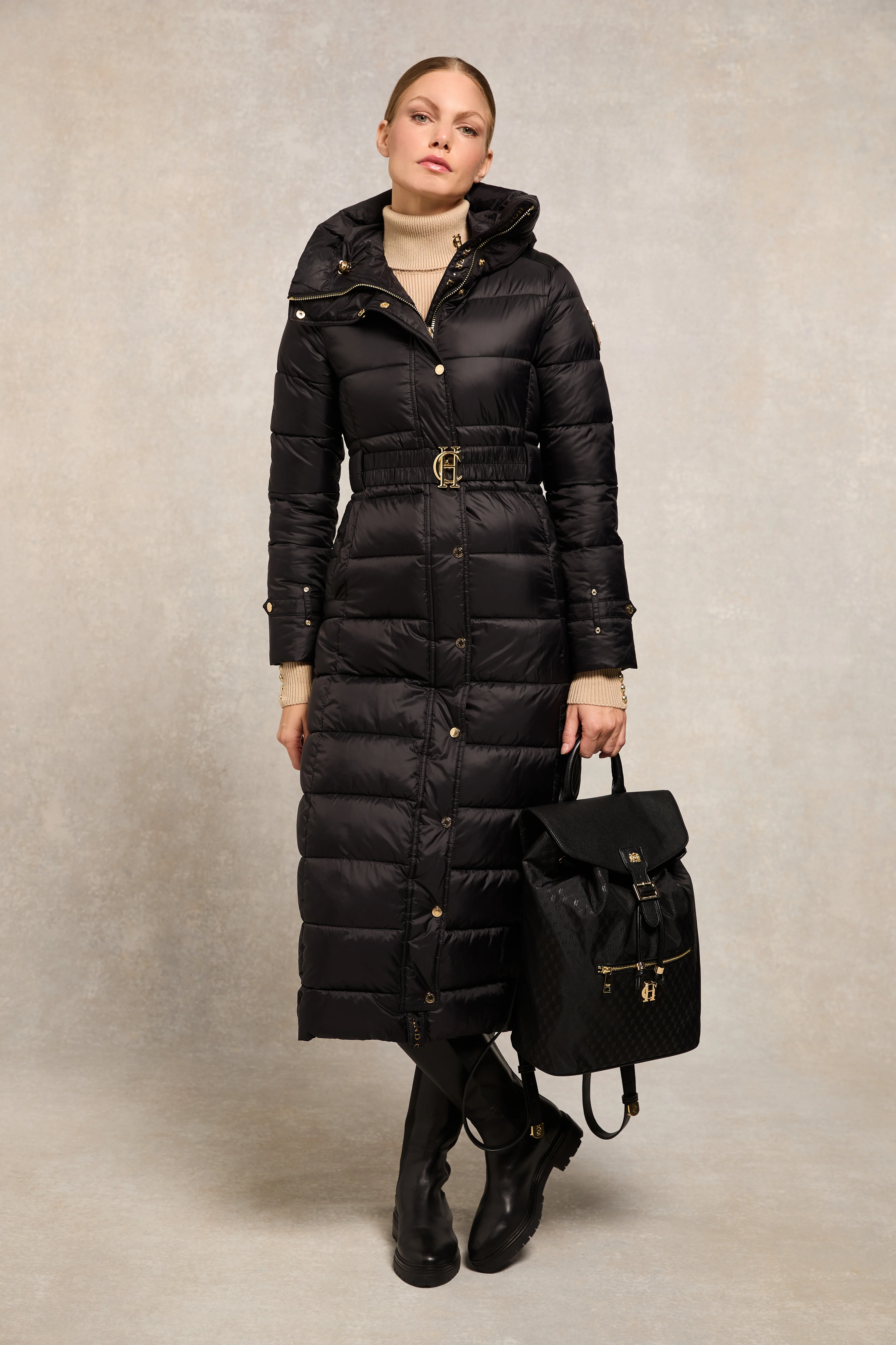 The Arosa Longline Coat (Black) - Image 3