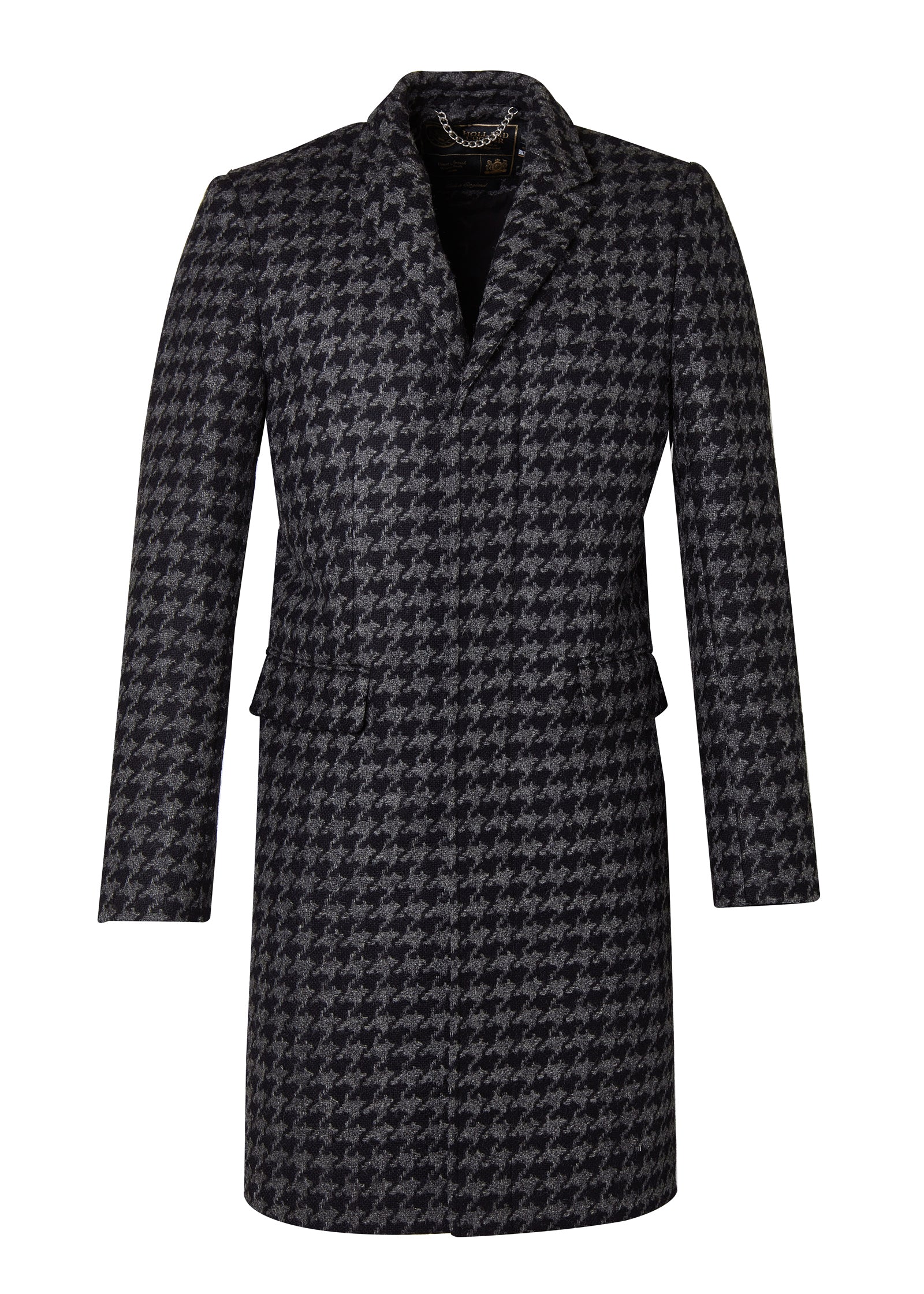 The Cheltenham Coat (Large Scale Charcoal Houndstooth) - Image 4