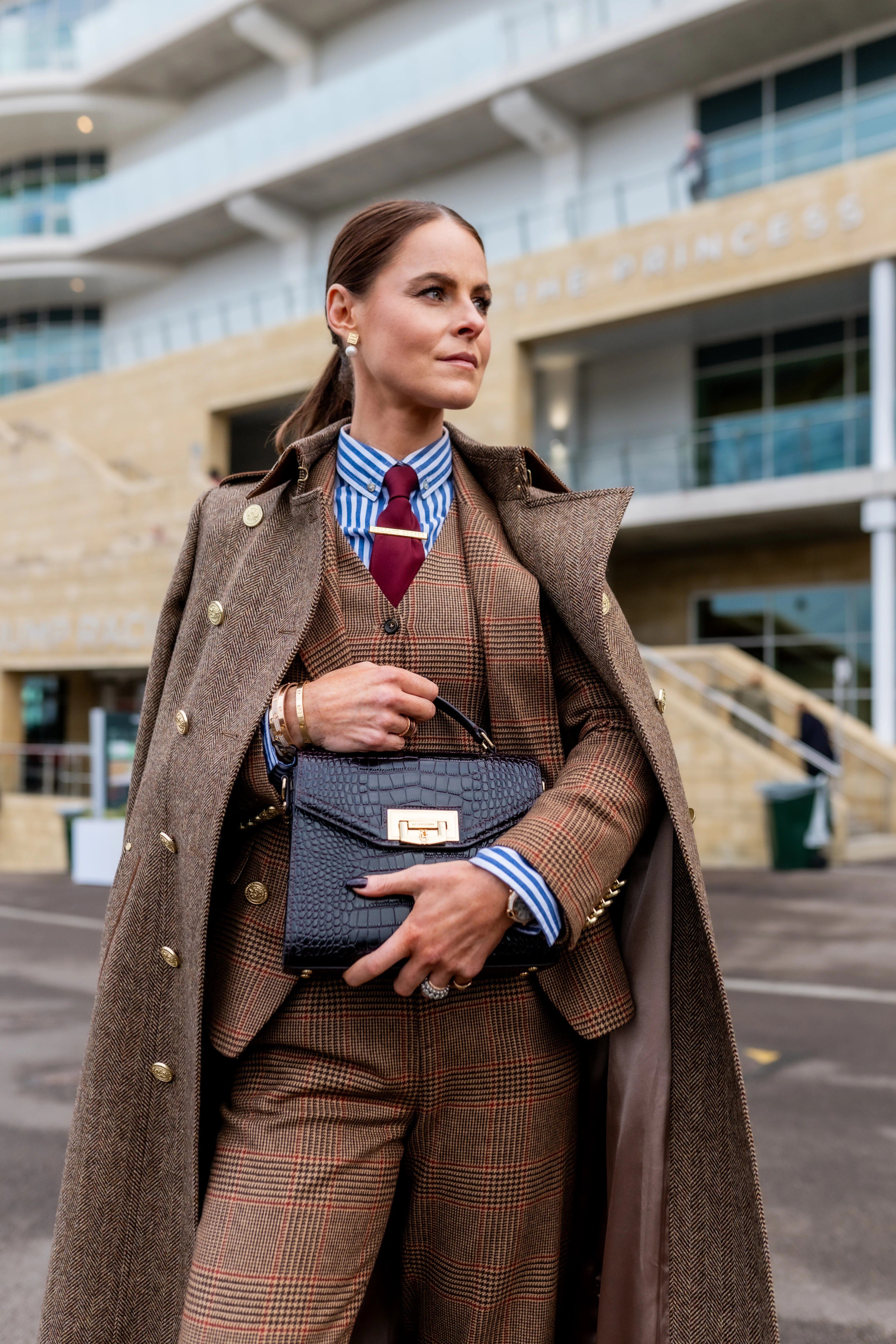 The Clarence Check Merlot Suit - Image 2