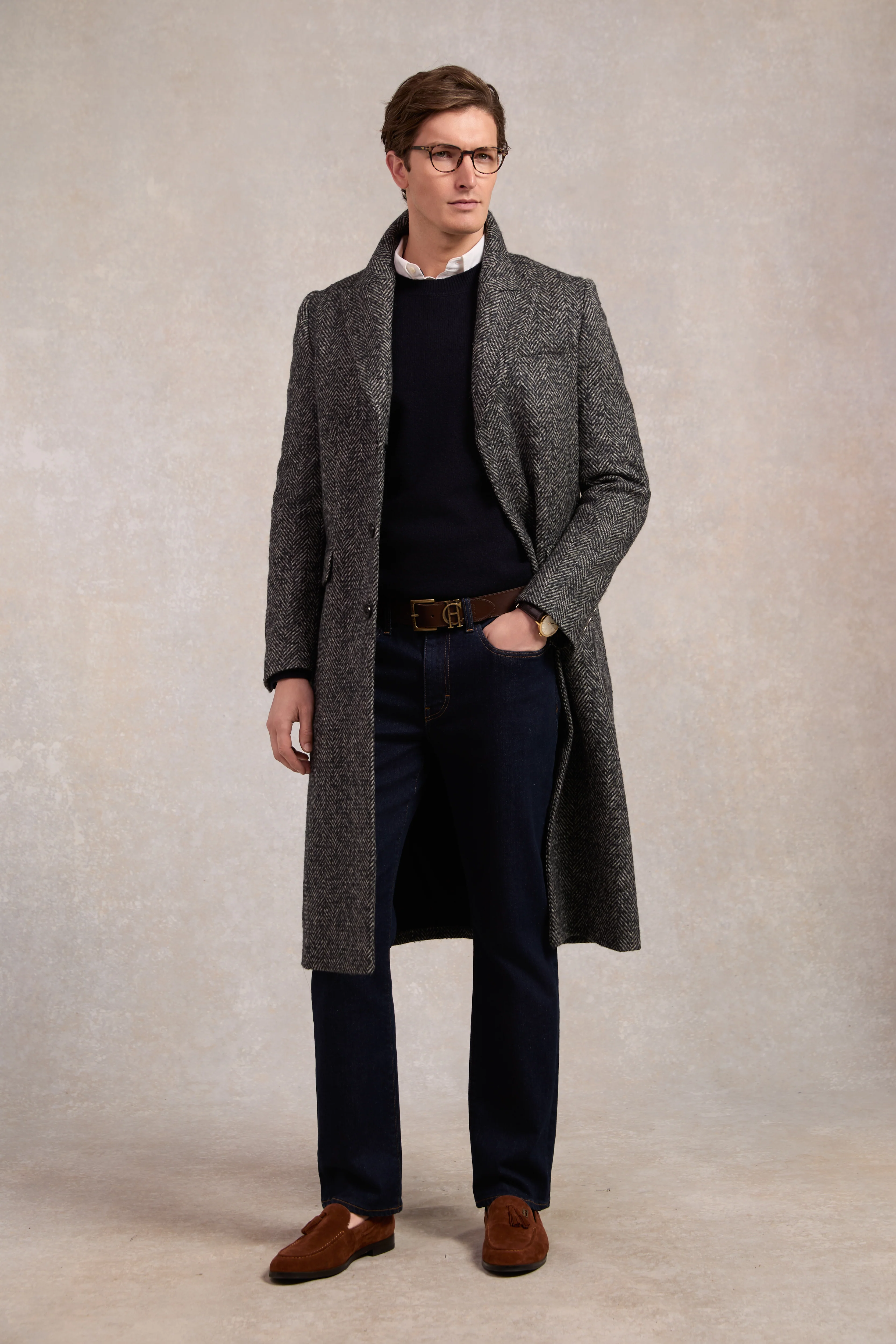 The Fairford Coat (Ebony Herringbone) - Image 3