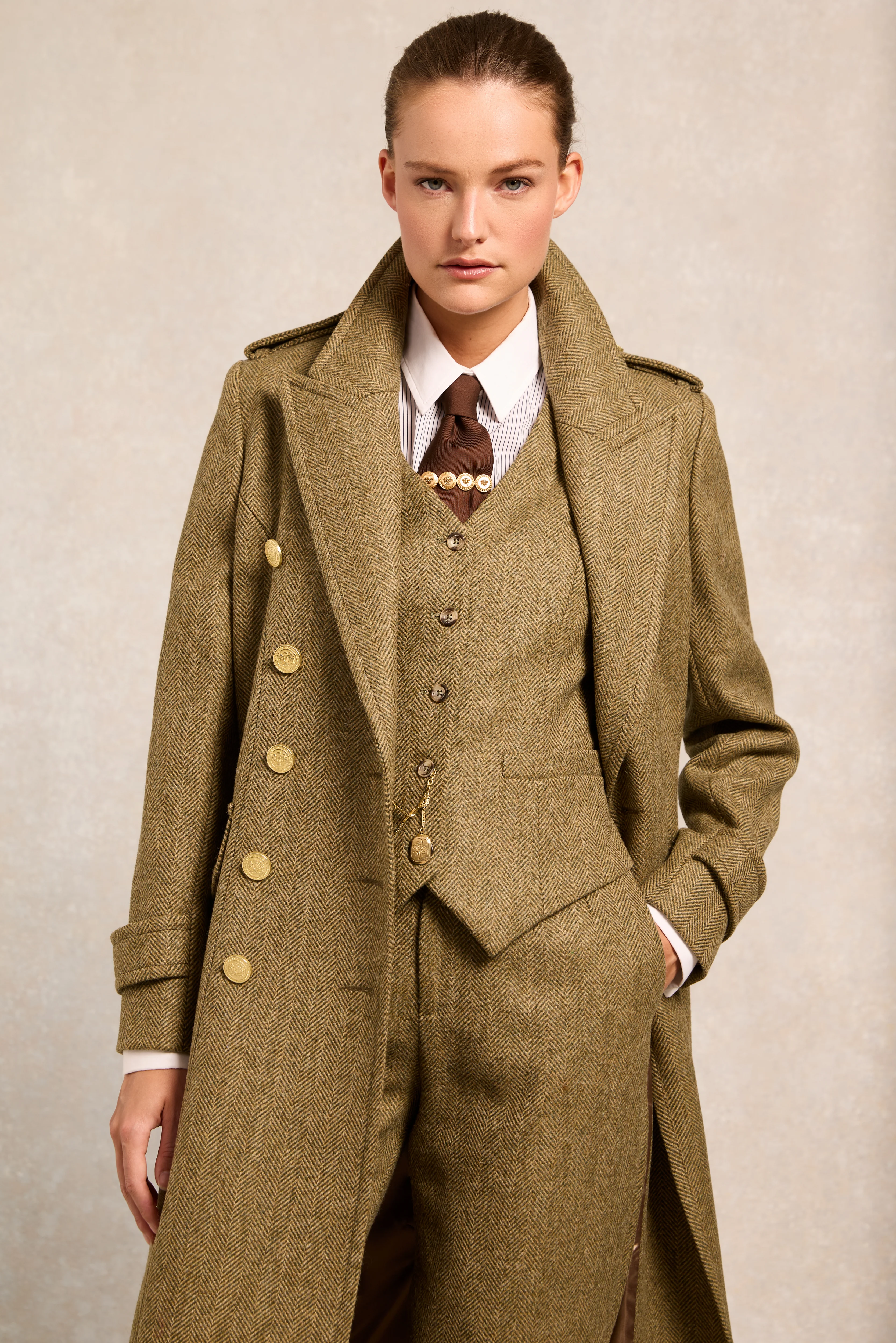 The Great Coat (Moss Herringbone) - Image 3