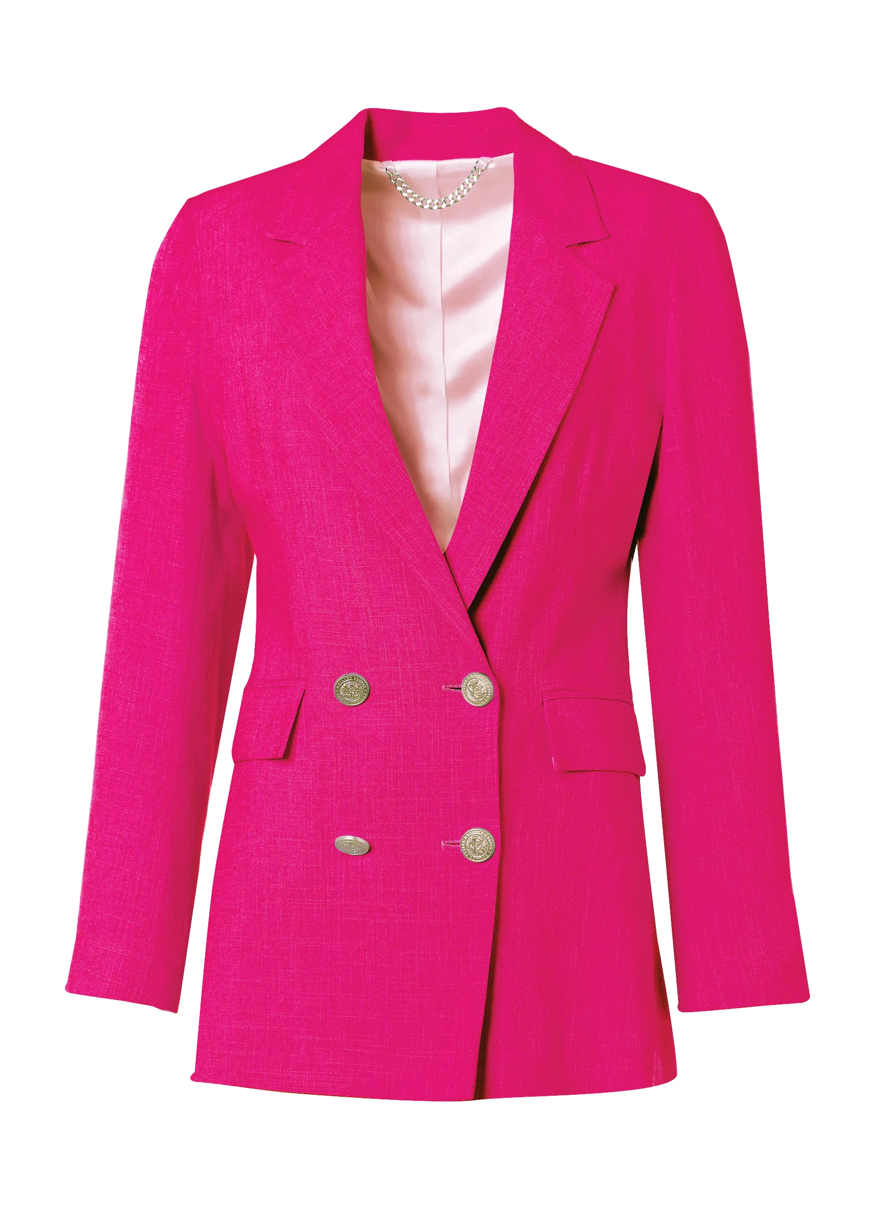 The Hot Pink Linen Suit - Image 2