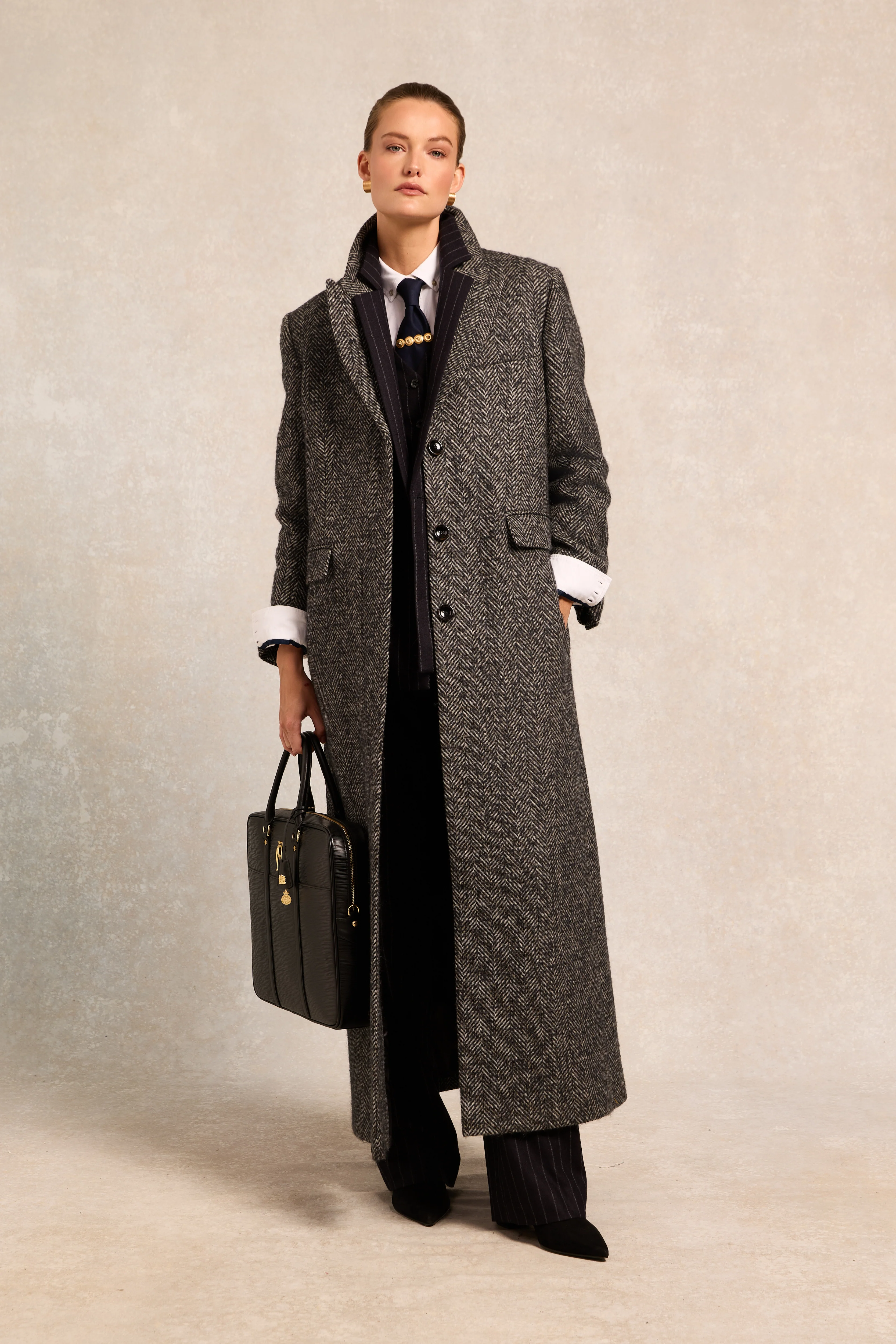 The Kelly Overcoat (Ebony Herringbone) - Image 9