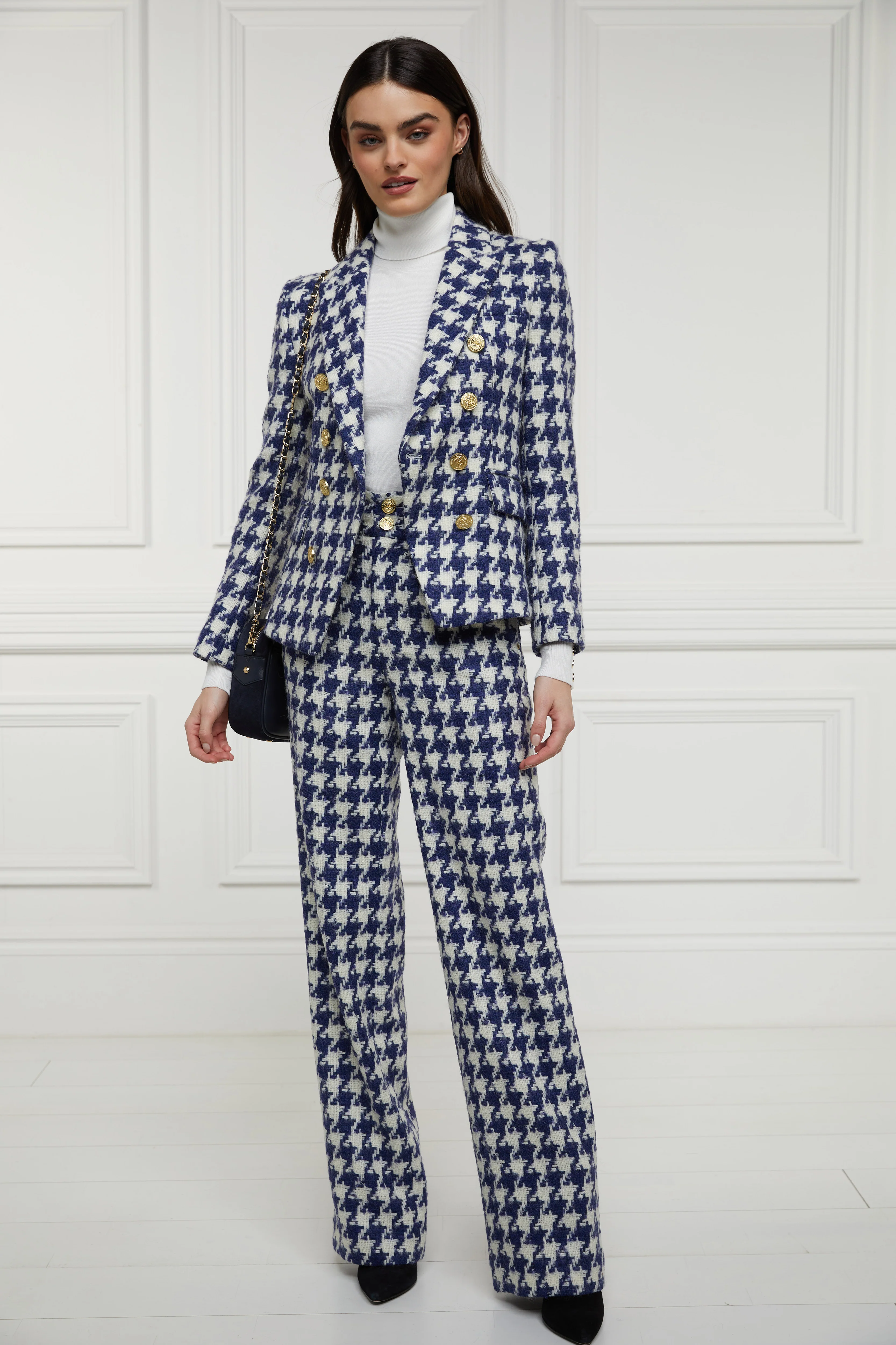 The Large Scale Navy Houndstooth Suit - Image 2