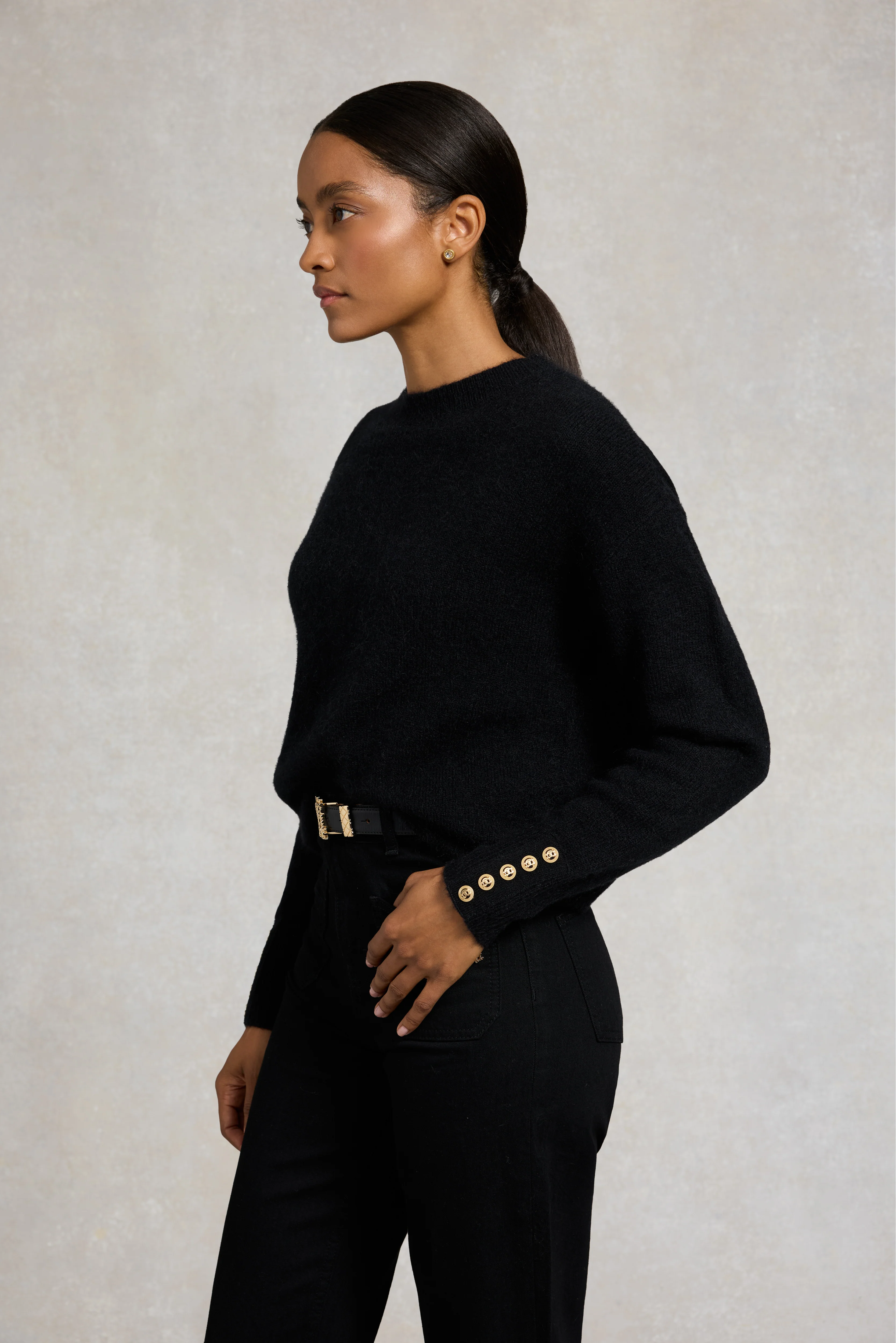Tori Crew Neck Knit (Black) - Image 7