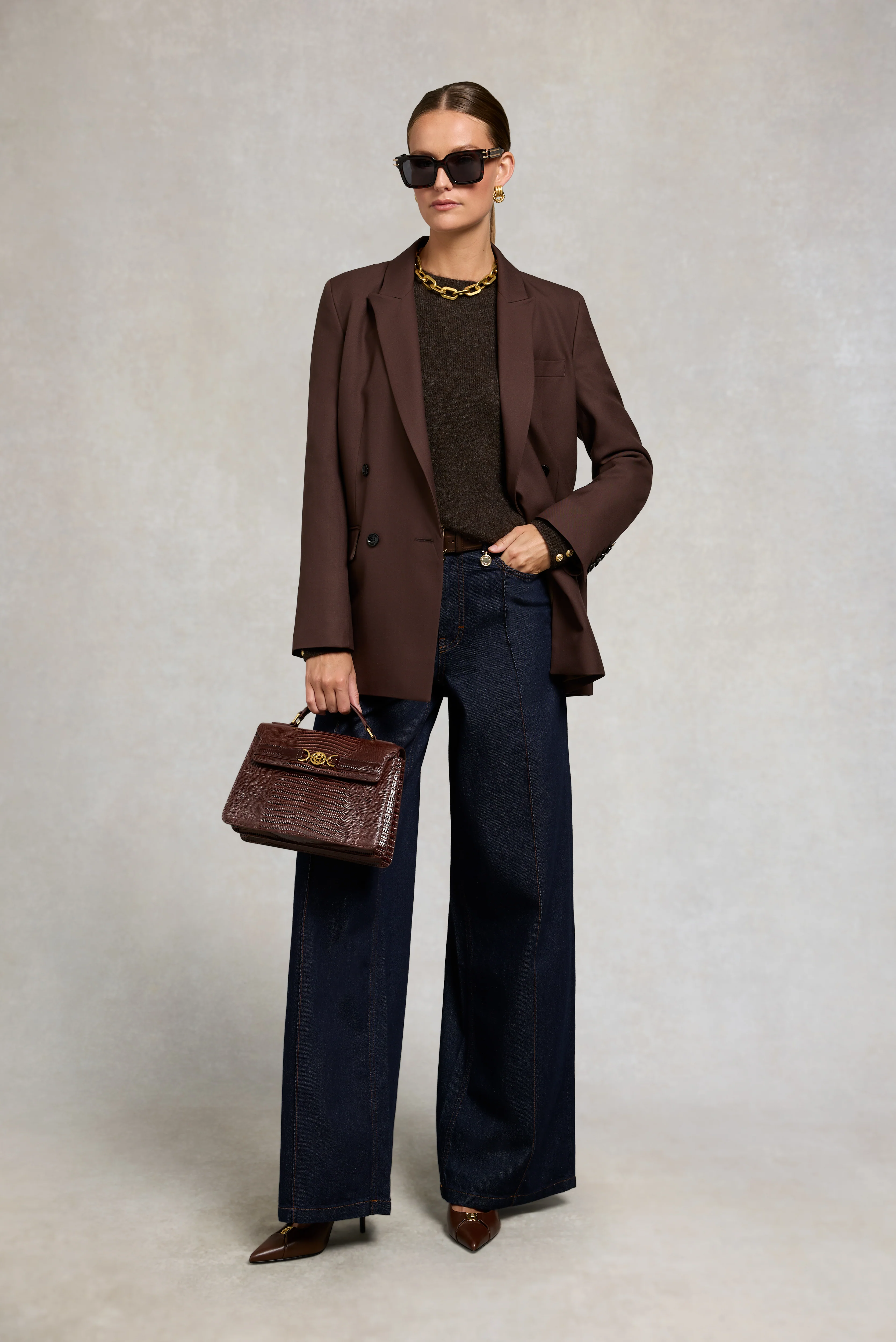 Tori Crew Neck Knit (Chocolate) - Image 3
