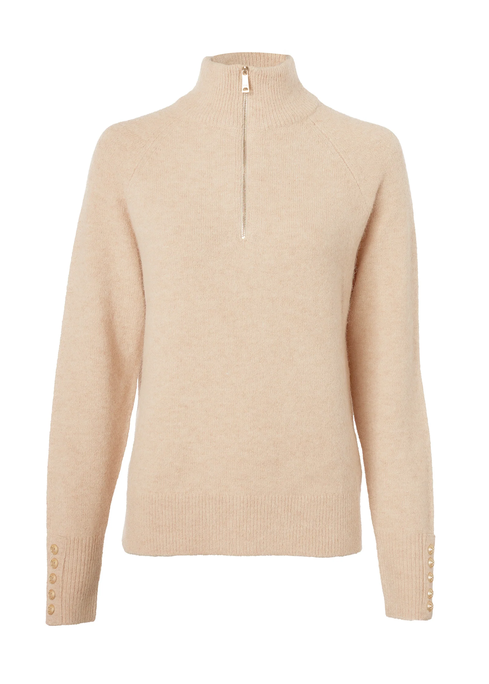 Tori Quarter Zip Knit (Camel) - Image 4