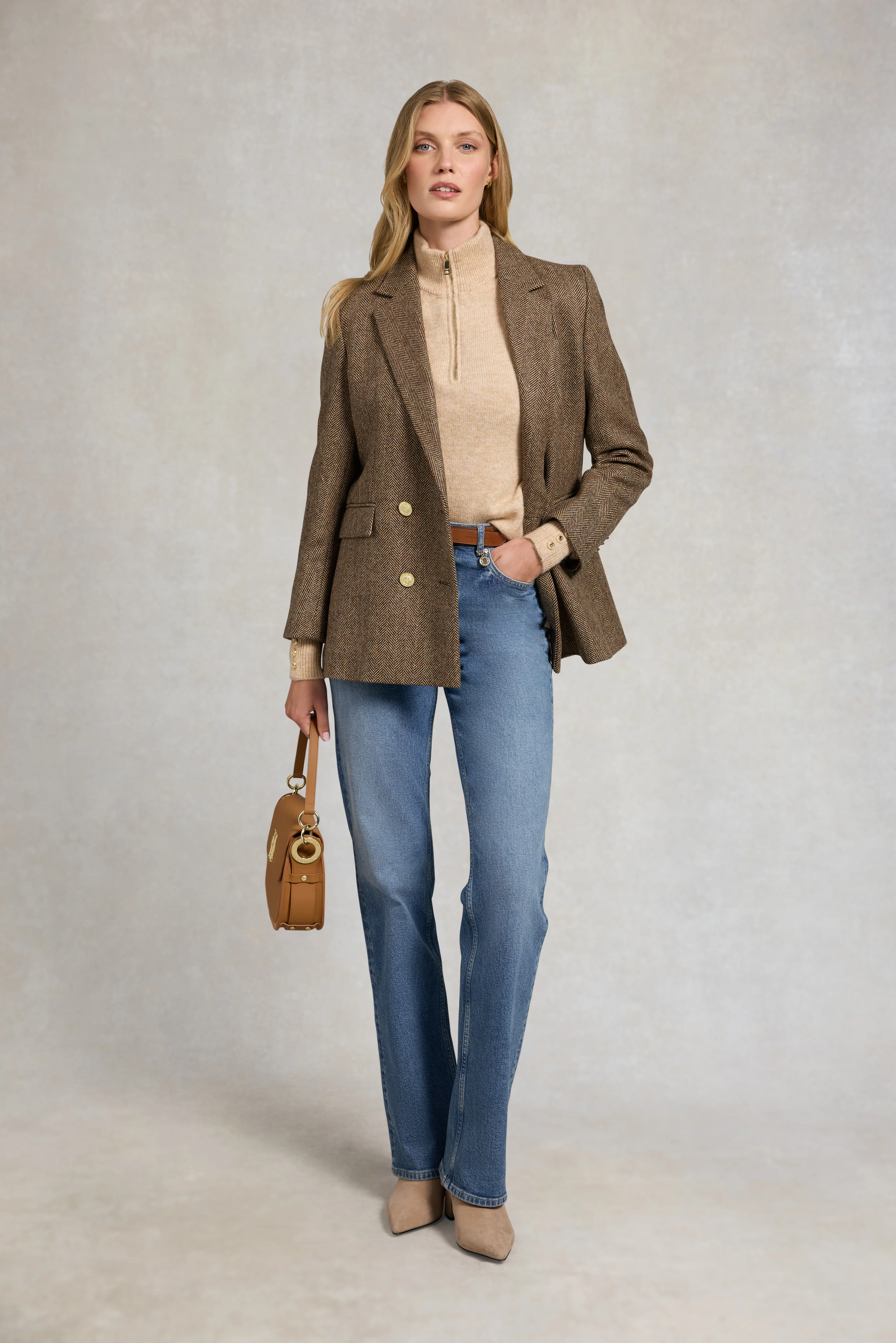 Tori Quarter Zip Knit (Camel) - Image 6