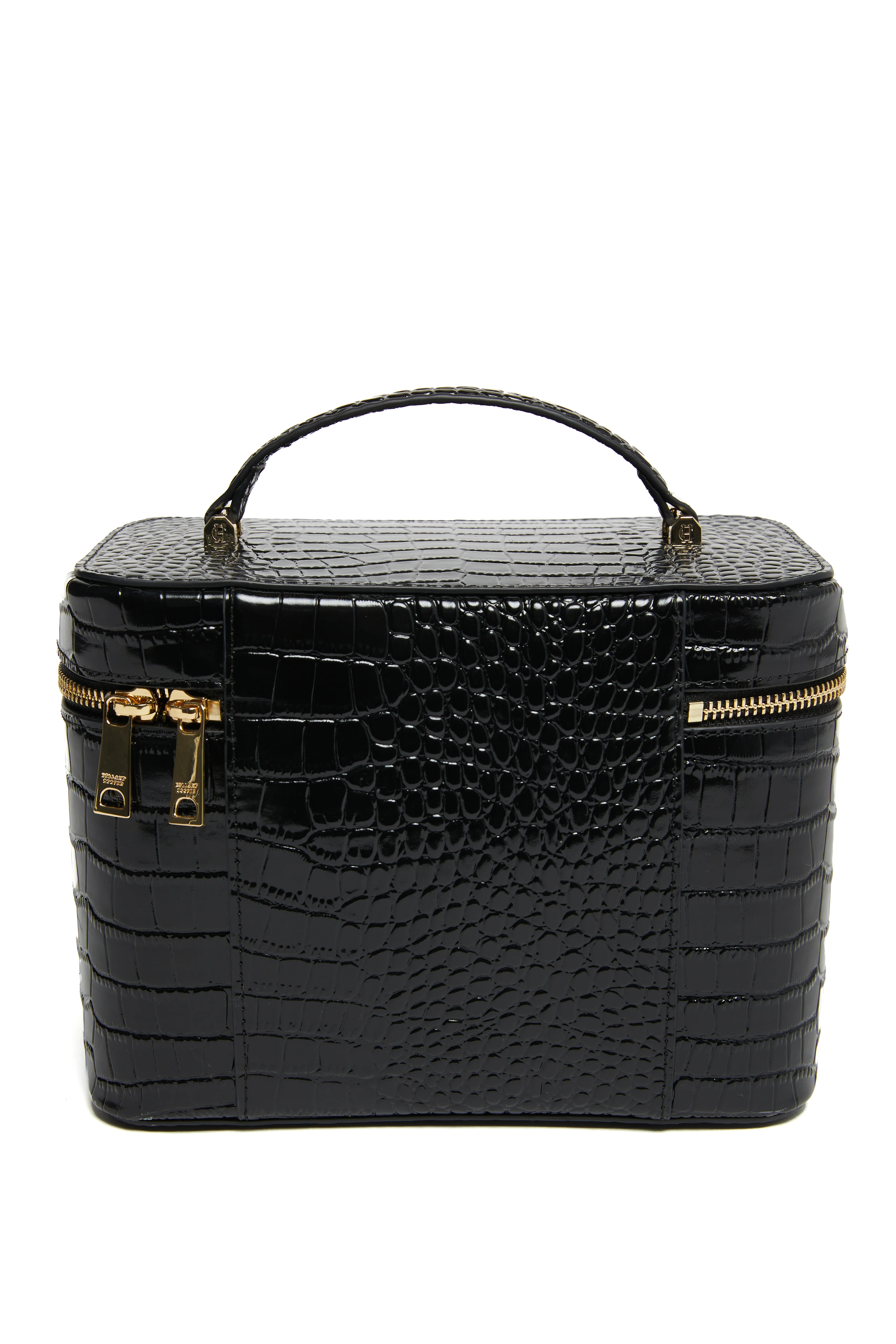 Travel Makeup Bag (Black Croc) - Image 4