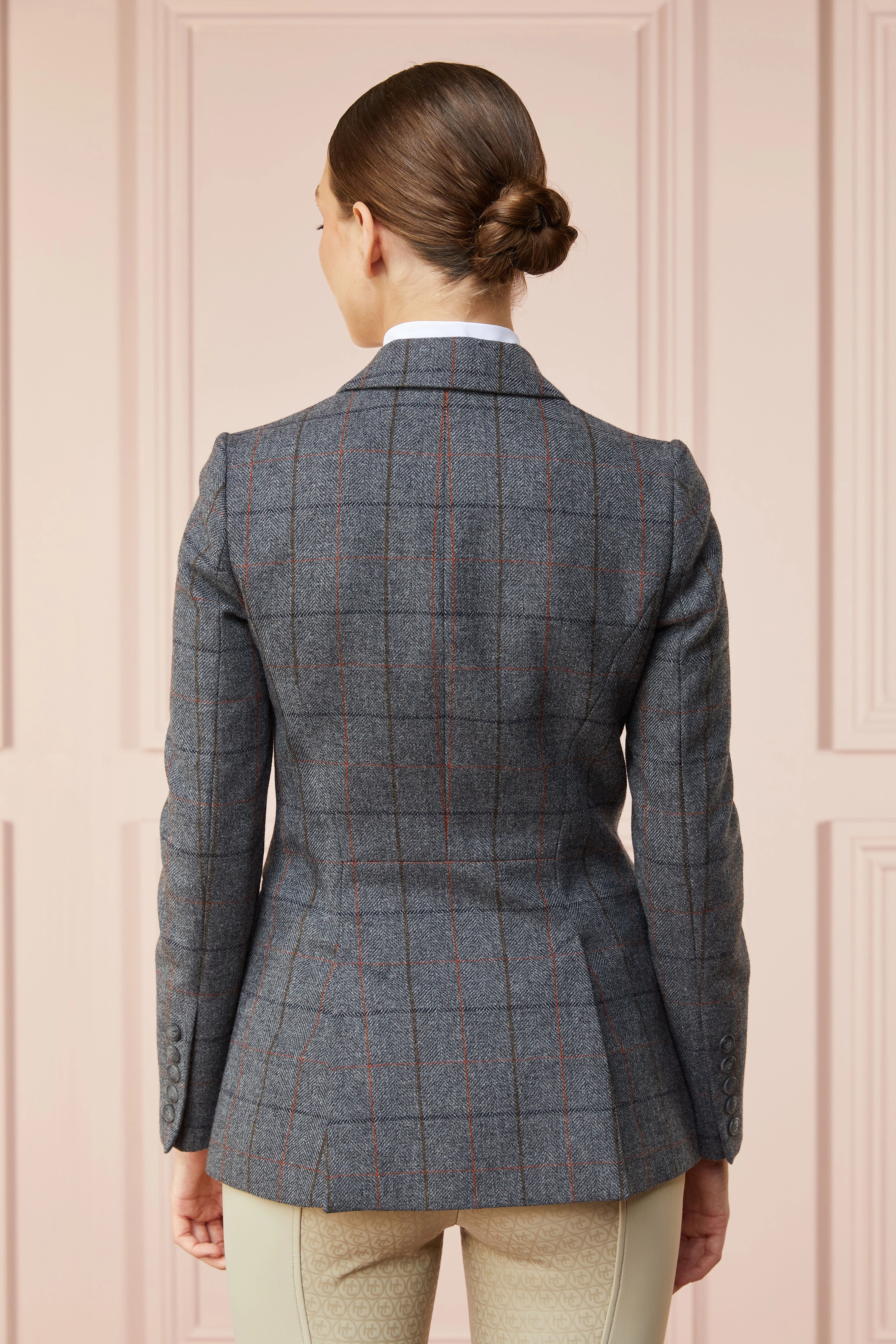 Tweed Riding Jacket (Mid Blue Check) - Image 5