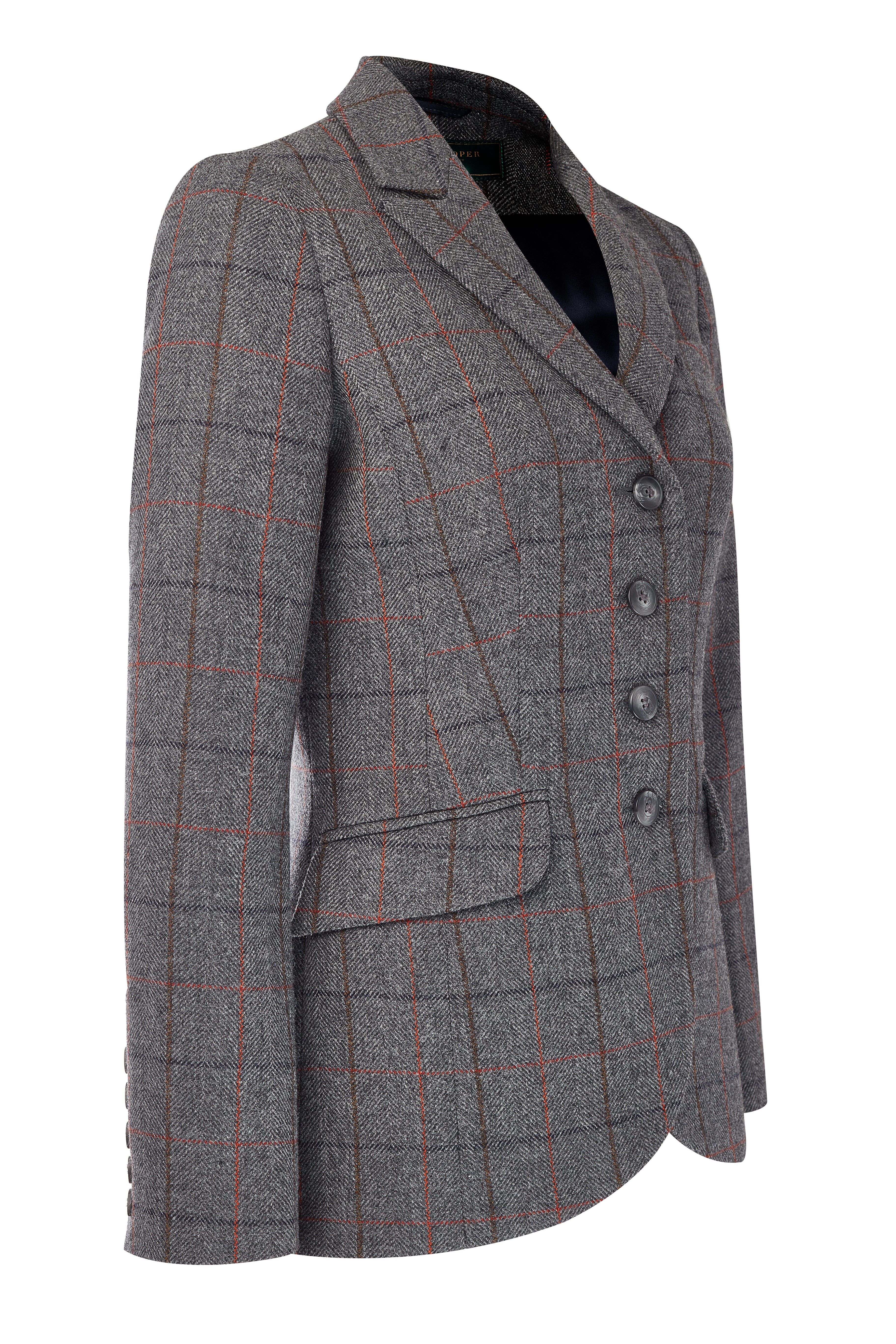 Tweed Riding Jacket (Mid Blue Check) - Image 9