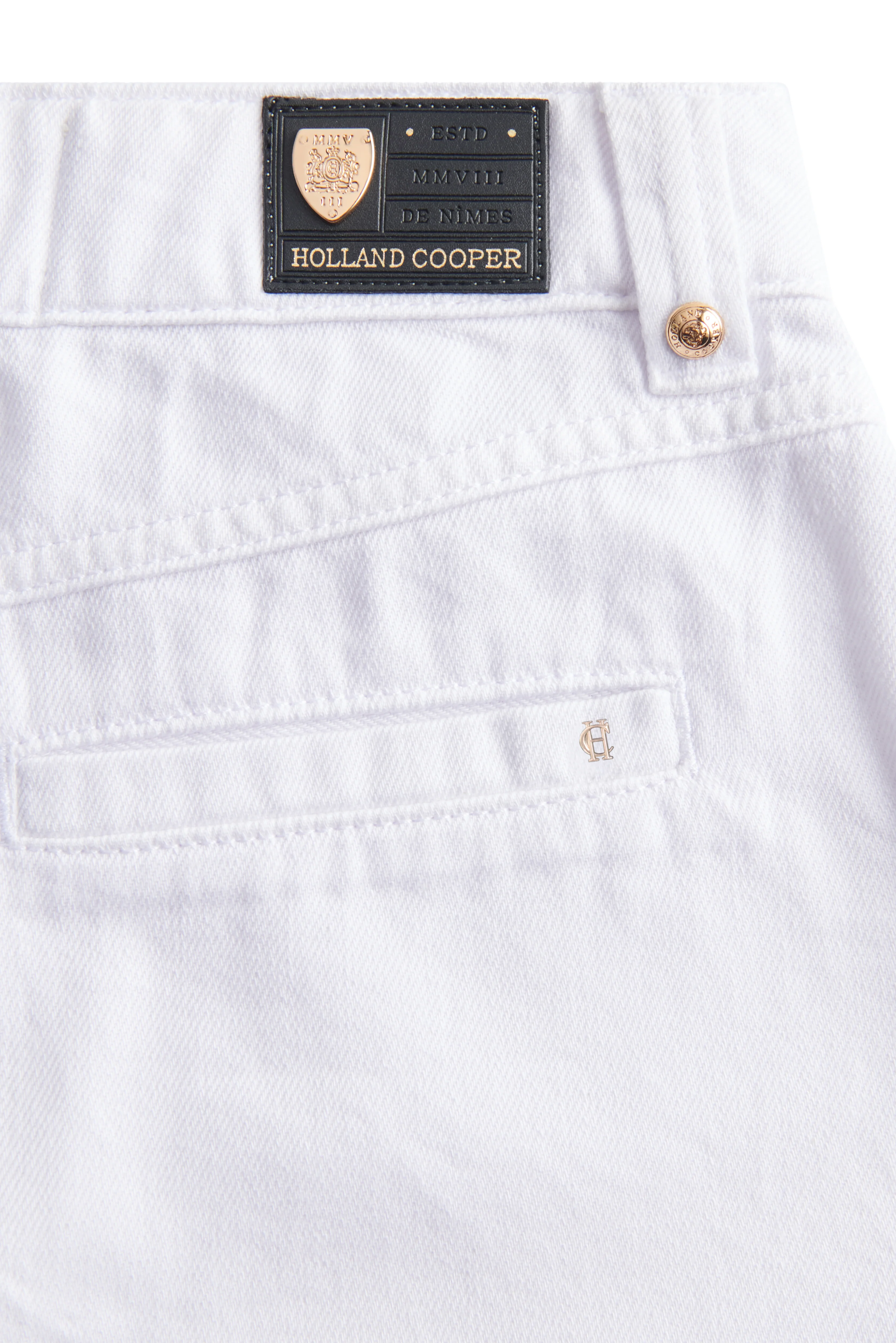 Utility Denim Shorts (White) - Image 7