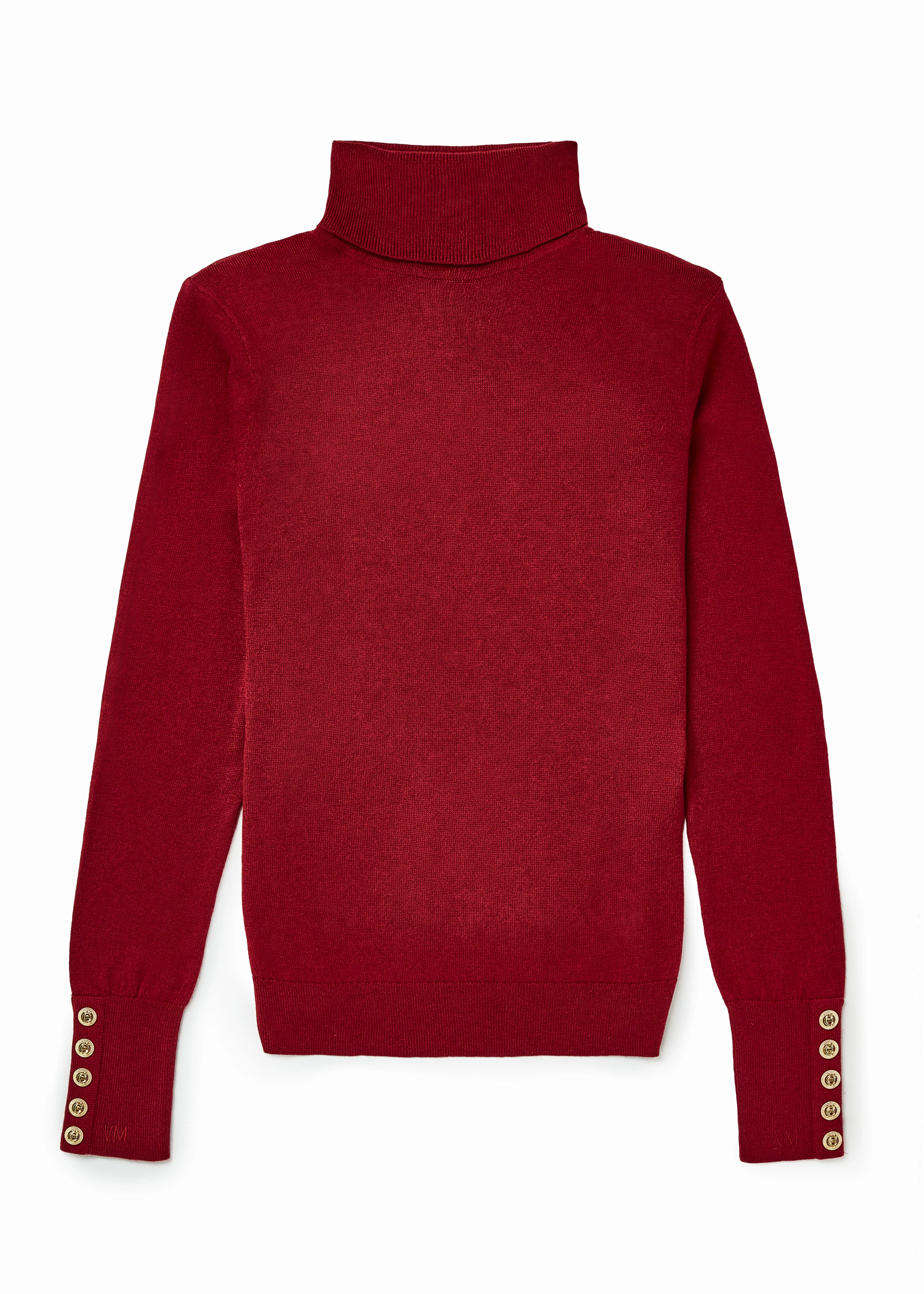 Victoria Cashmere Roll Neck (Berry) - Image 3