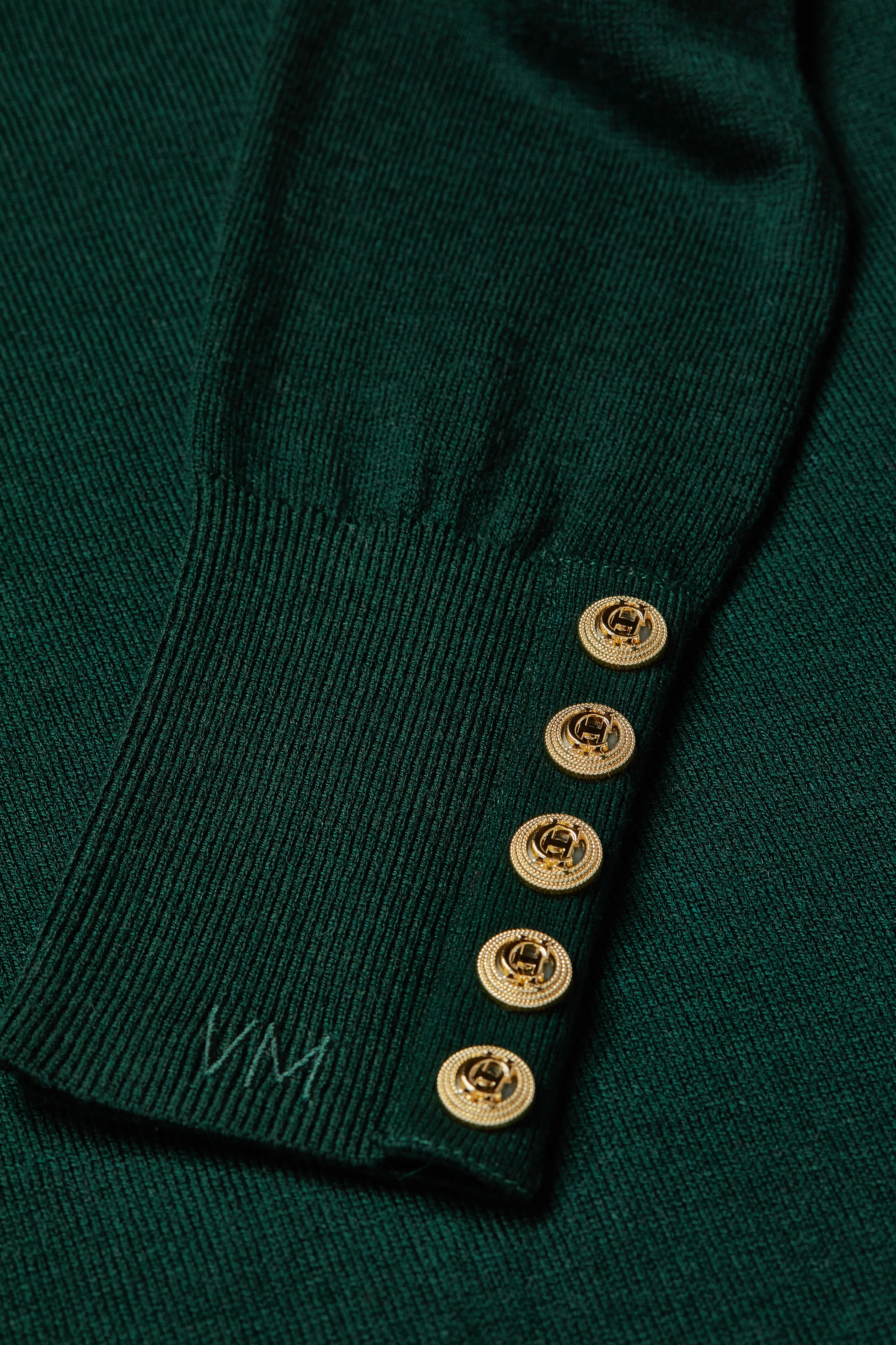 Victoria Cashmere Roll Neck (Emerald) - Image 8