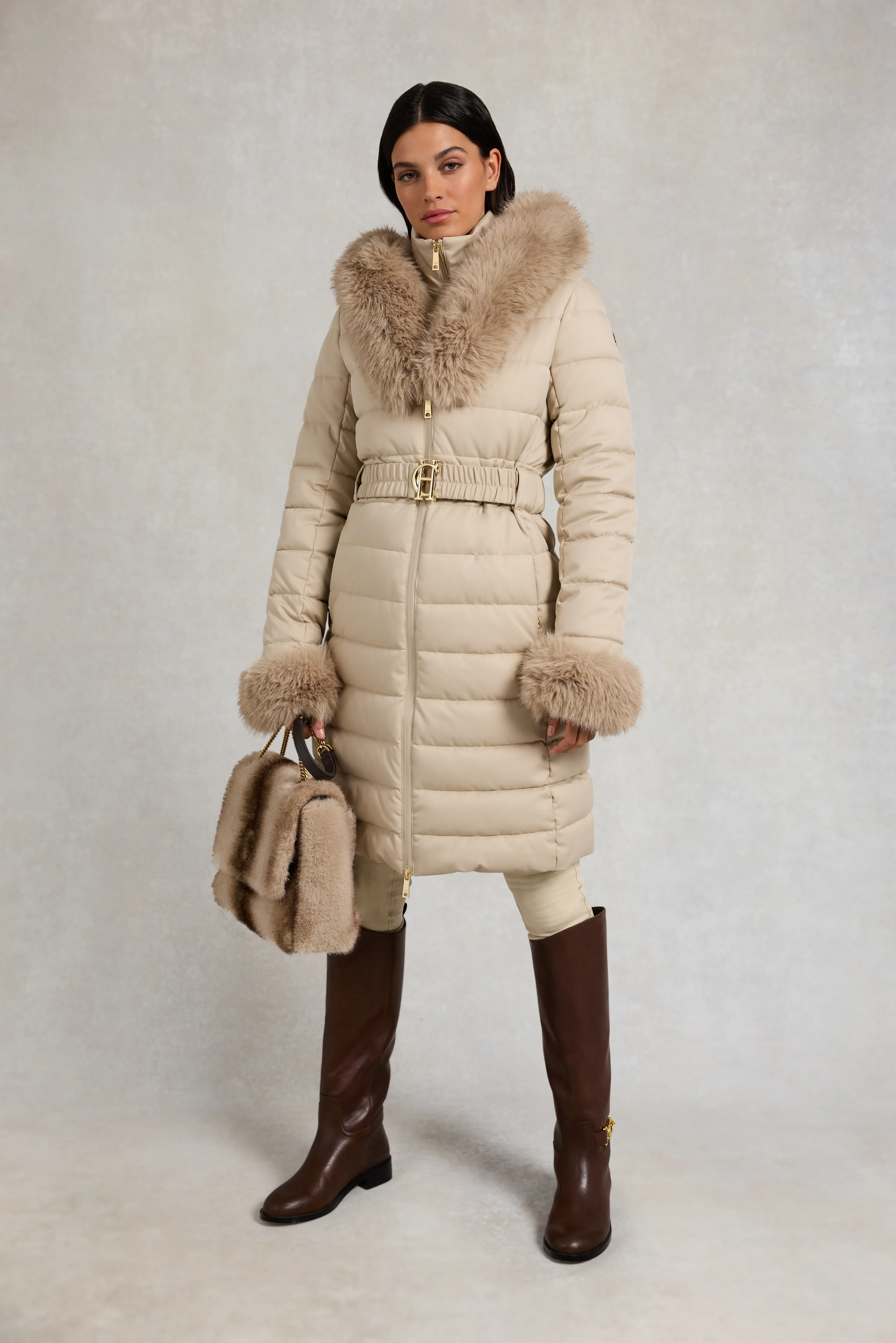 Vostock Belted Coat (Stone) - Image 3