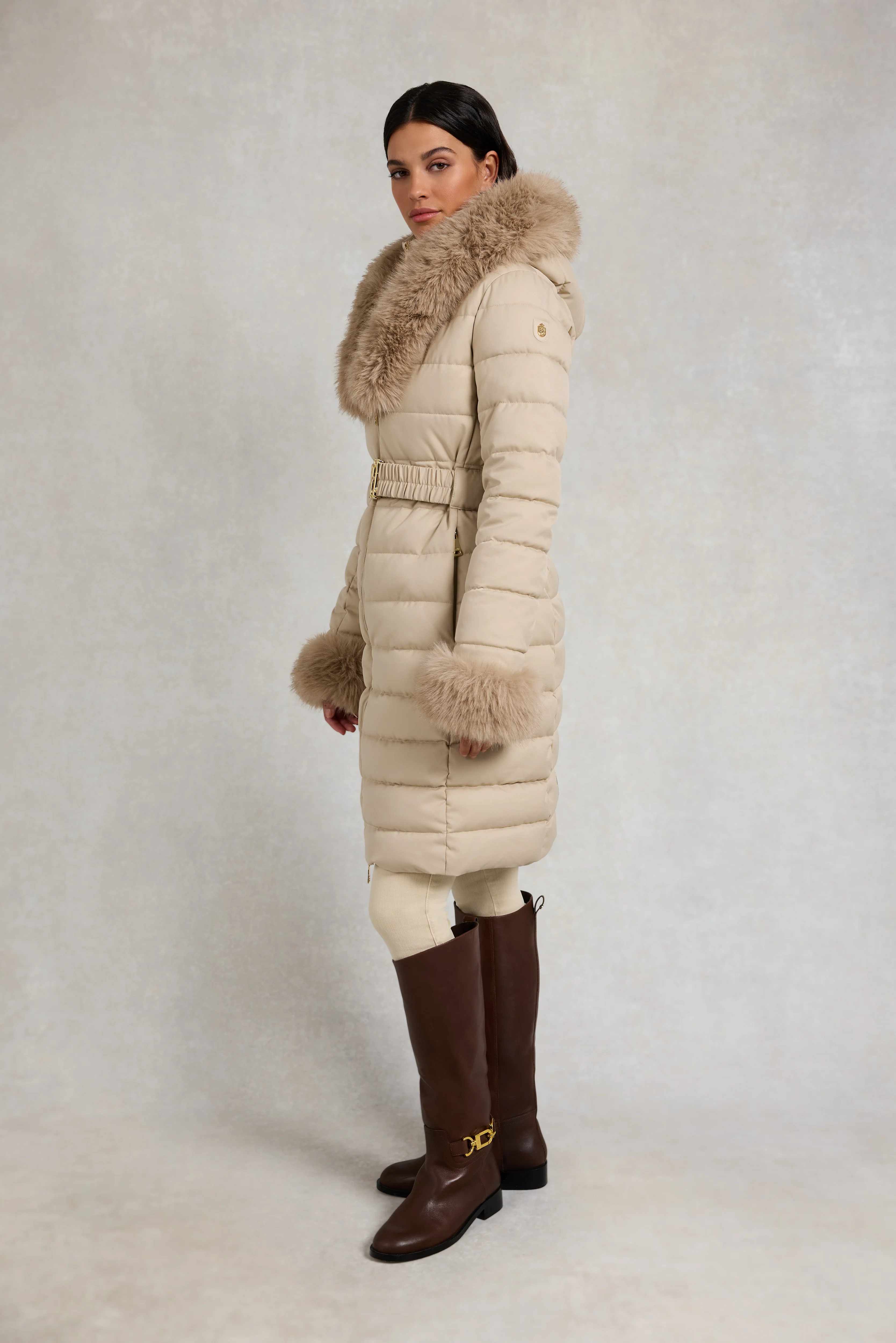 Vostock Belted Coat (Stone) - Image 6
