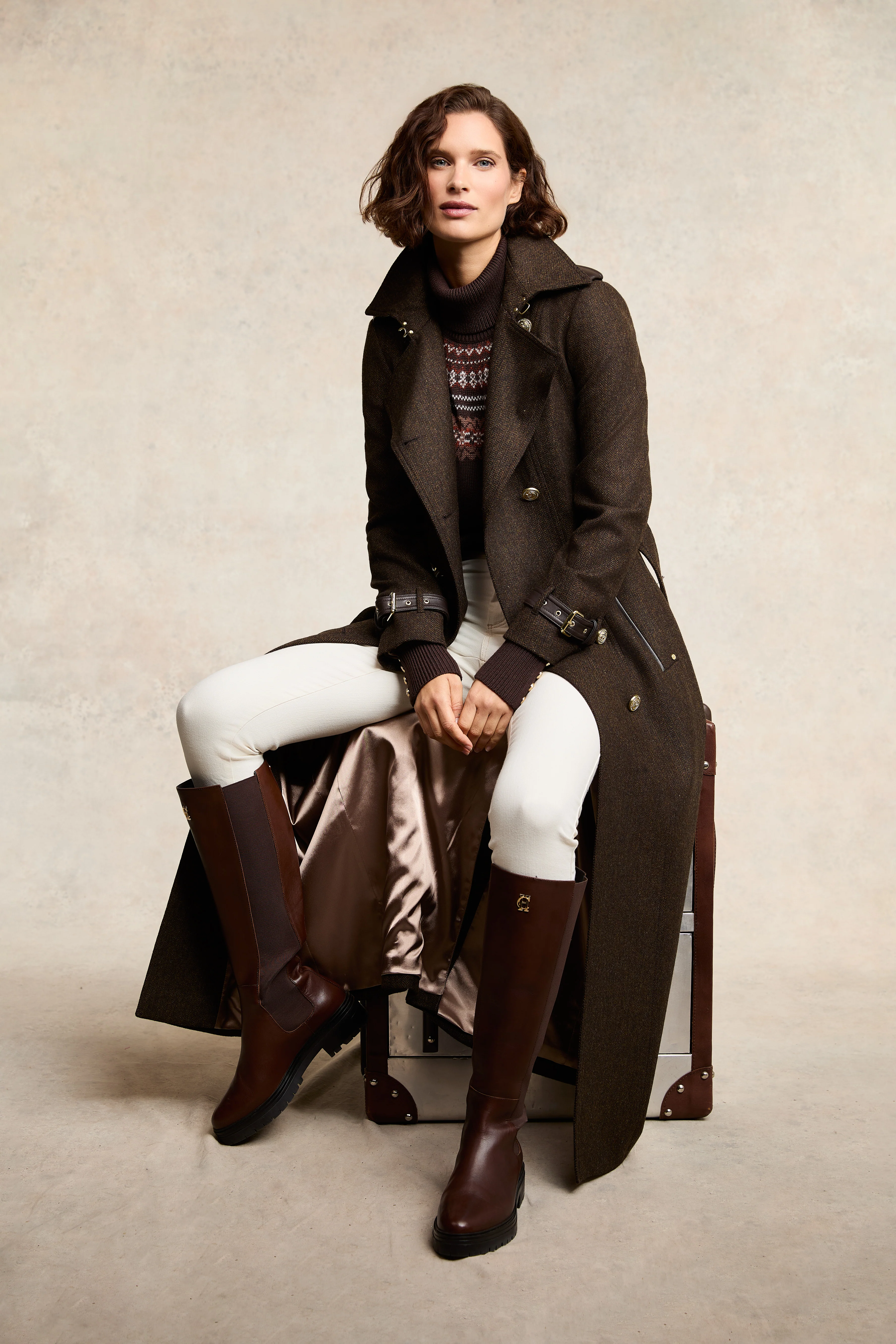 Whistler Roll Neck Knit (Chocolate) - Image 2