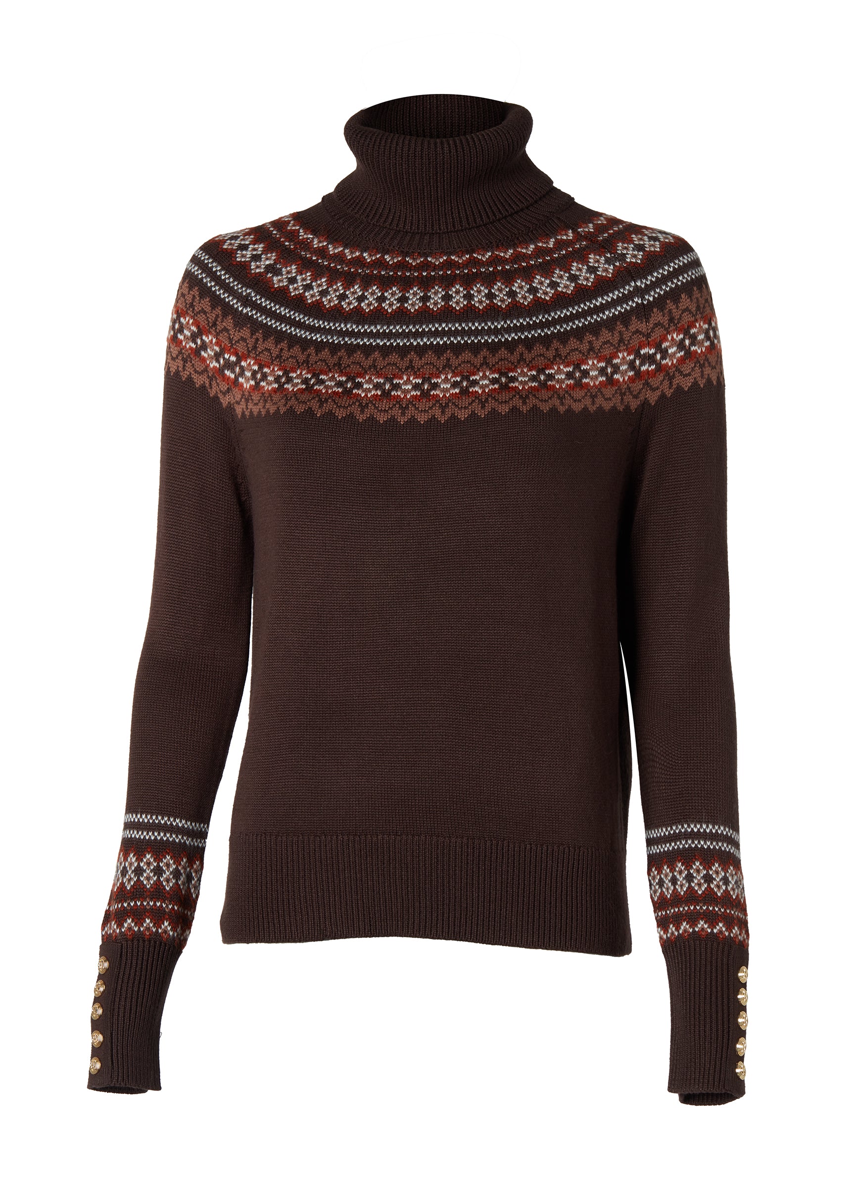 Whistler Roll Neck Knit (Chocolate) - Image 4
