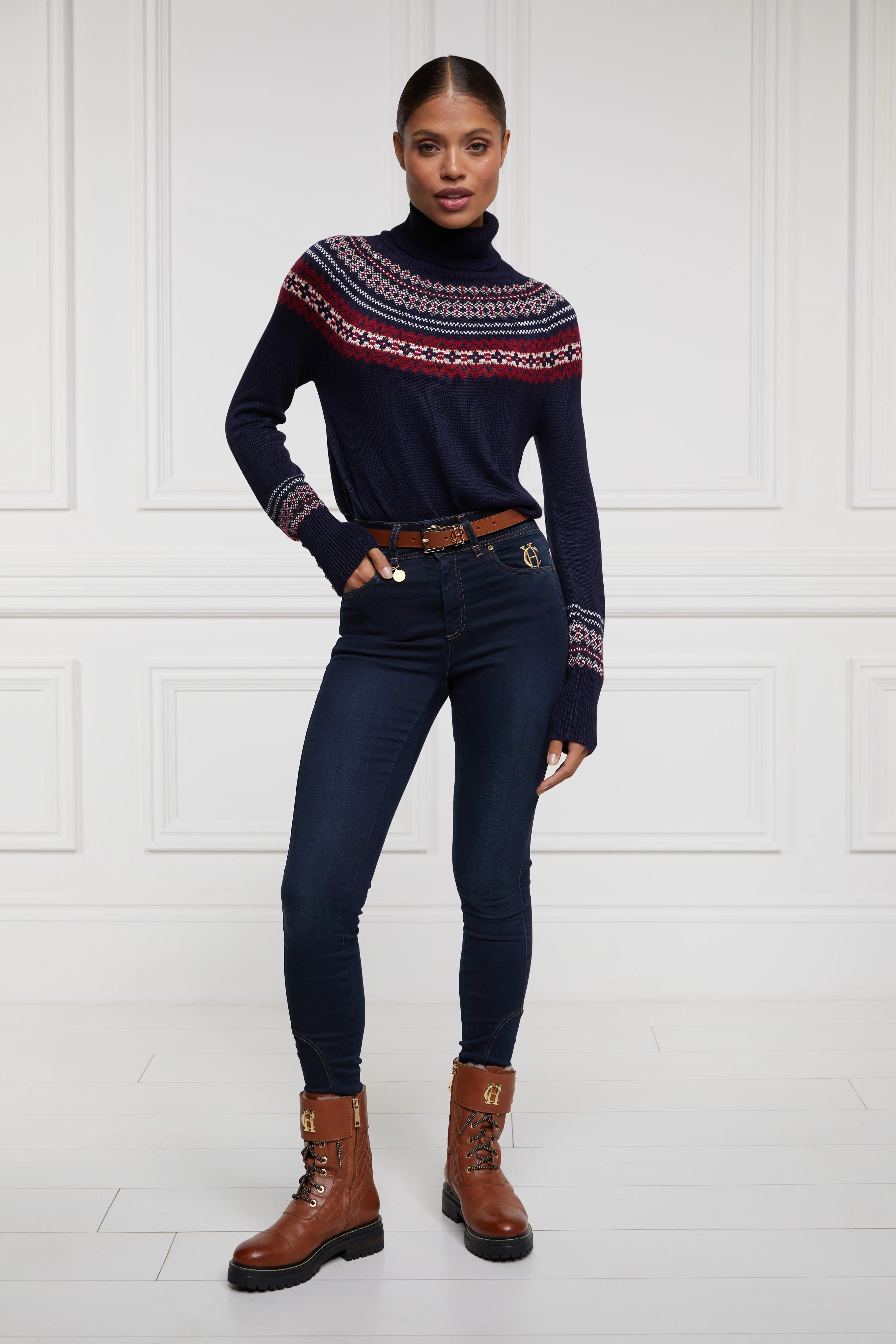 Whistler Roll Neck Knit (Ink Navy) - Image 2