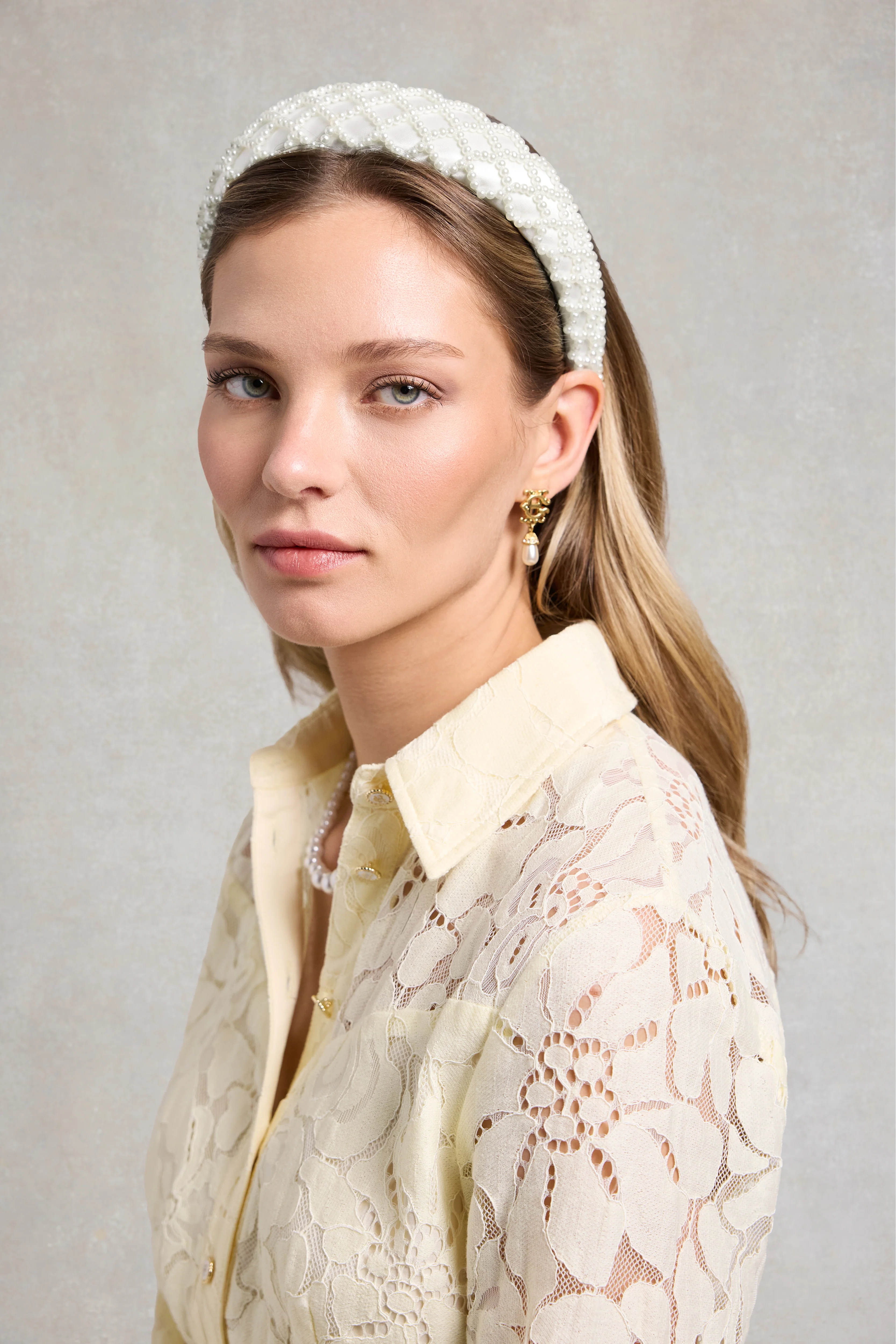 Wide Headband (White Pearl) - Image 2