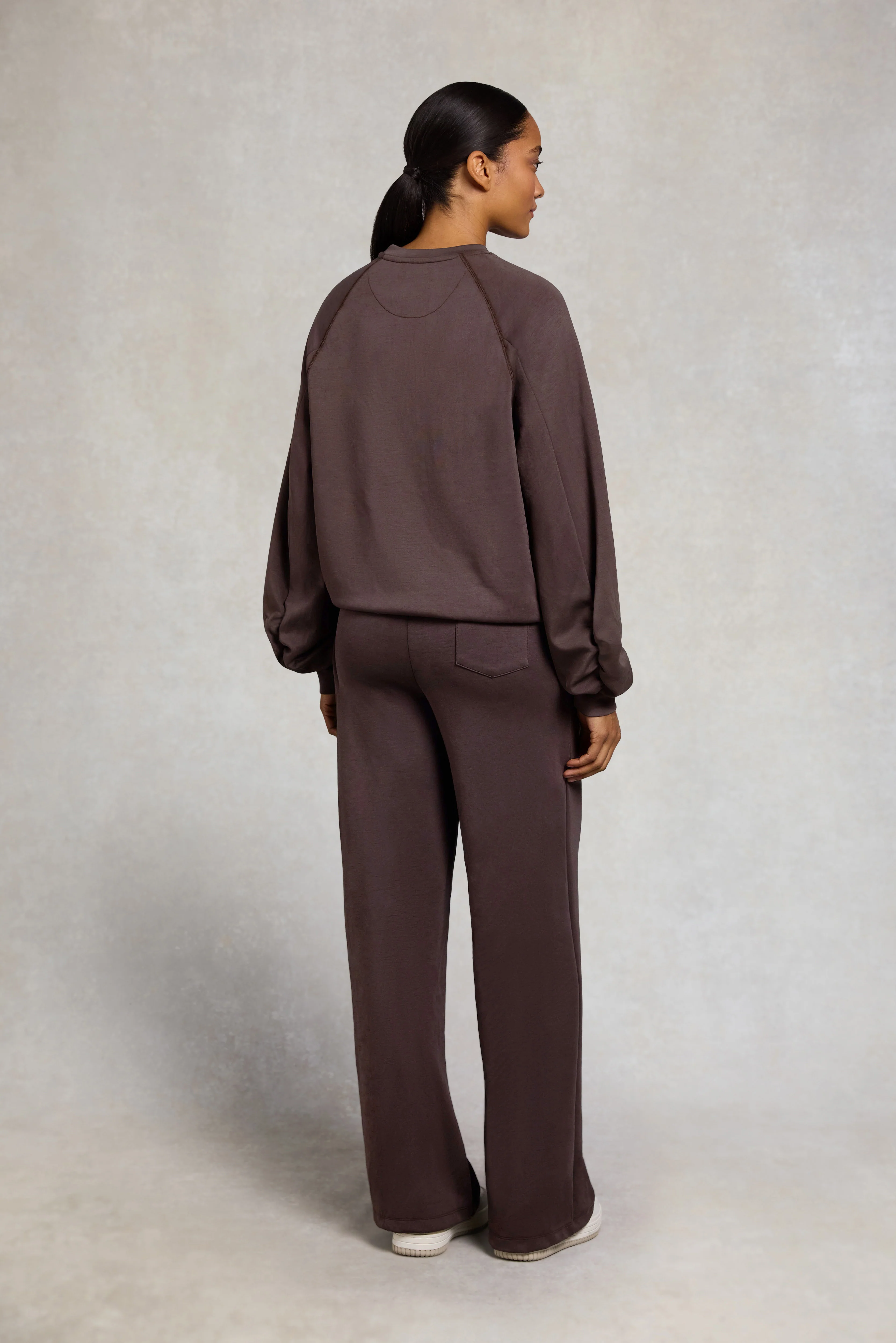 Artemis Wide Leg Soft Jogger (Chocolate) - Image 4