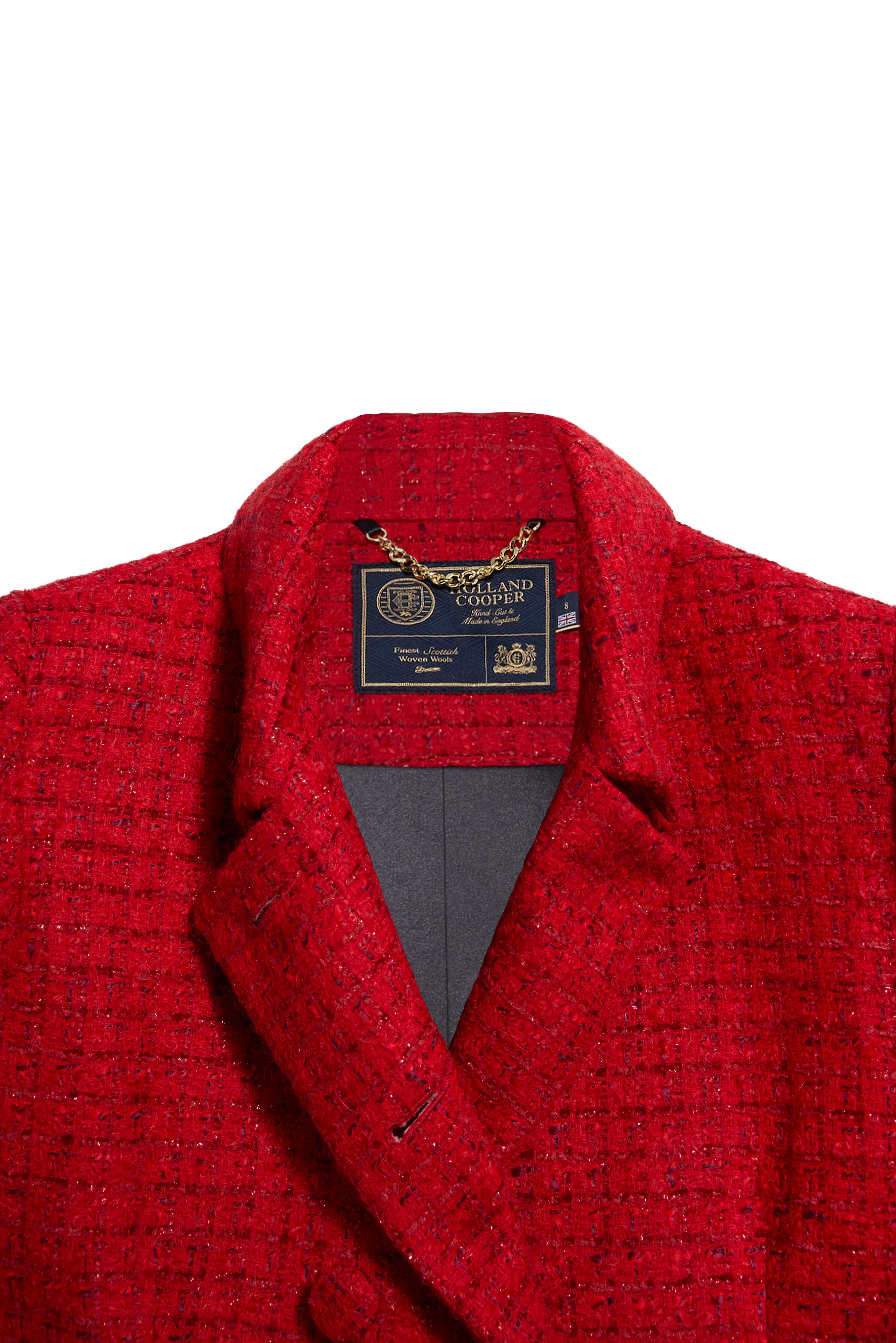 Windsor Fit & Flare Coat (Red Boucle) - Image 8