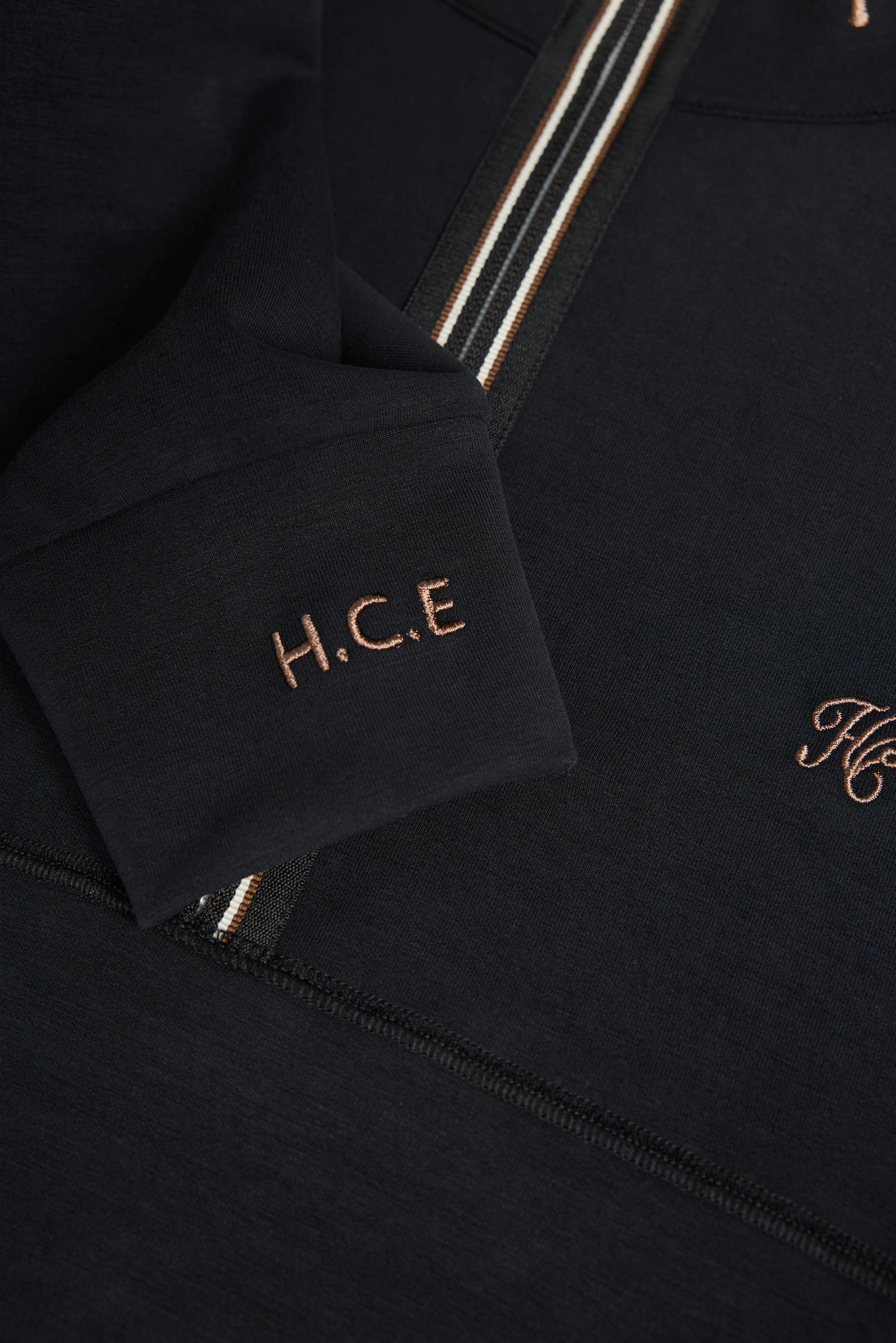 Windsor Quarter Zip Sweat (Black) - Image 7