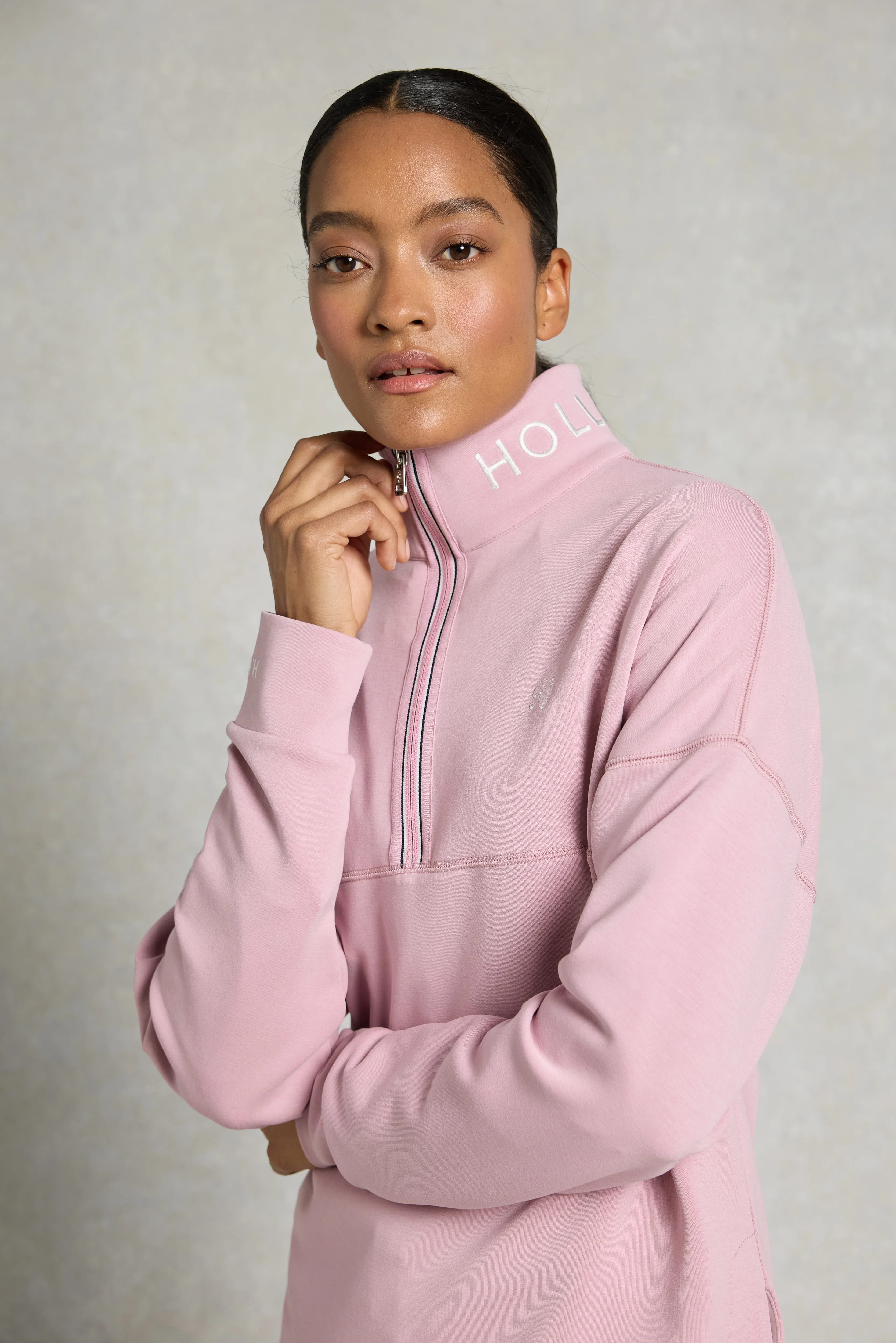 Windsor Quarter Zip Sweat (Dawn Pink) - Image 4