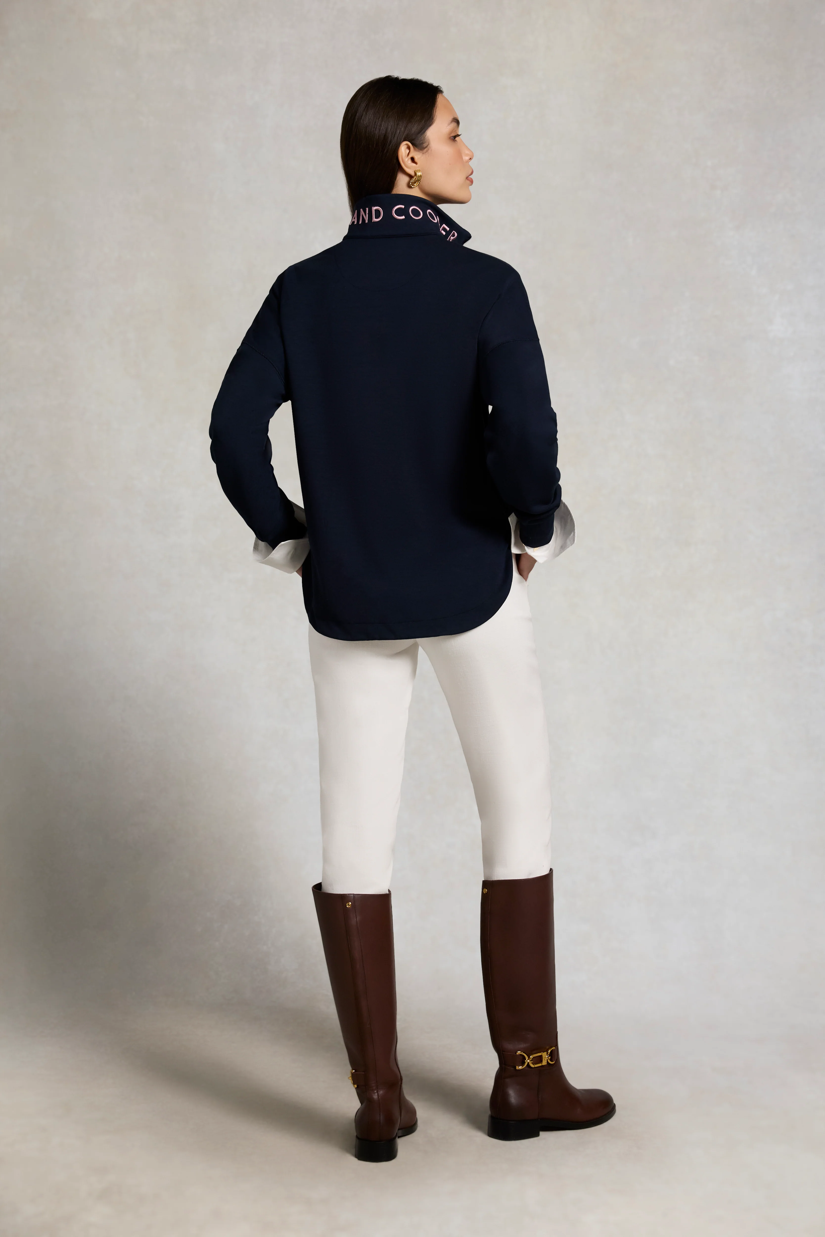 Windsor Quarter Zip Sweat (Ink Navy) - Image 5