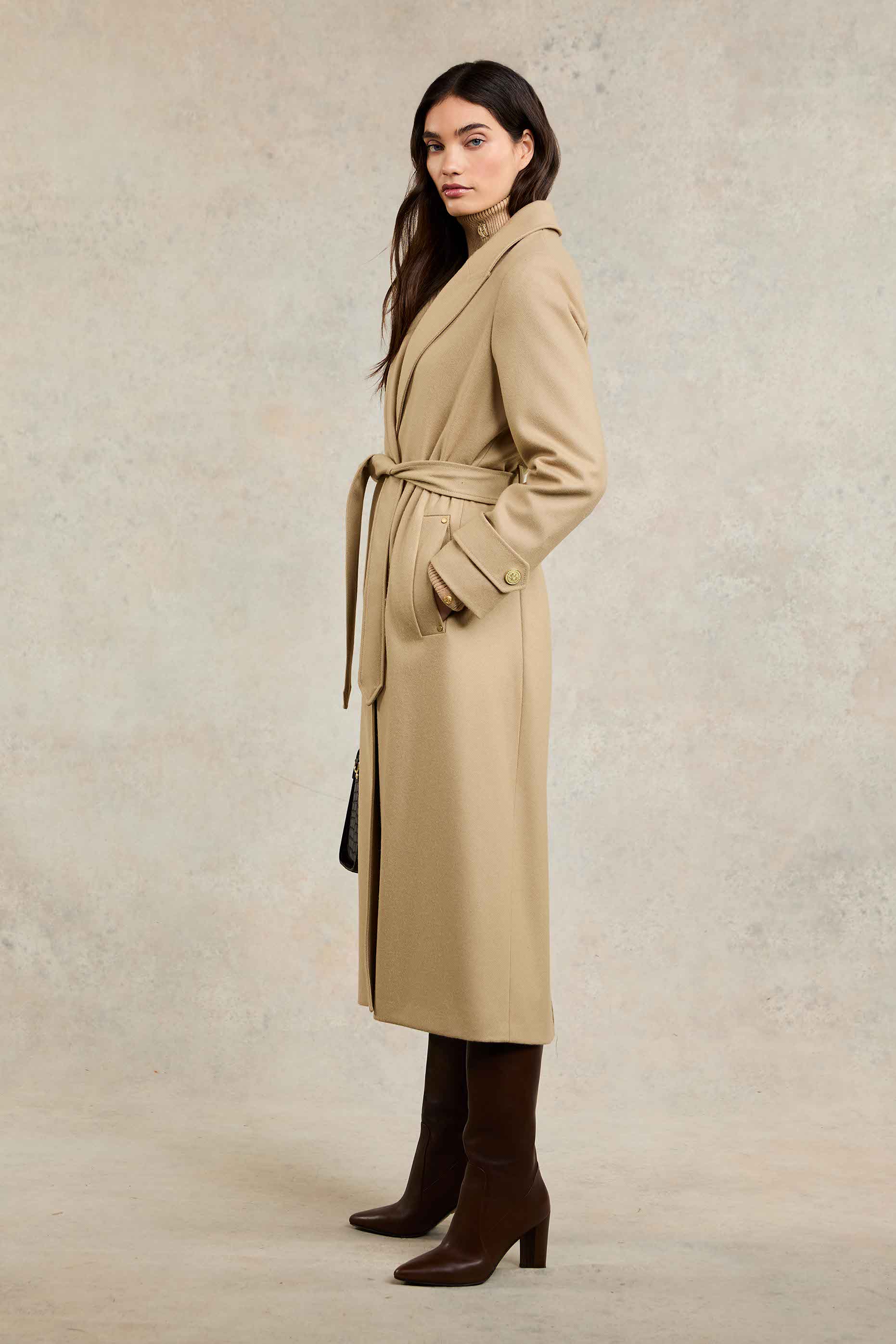Wrap Coat (Camel) - Image 10