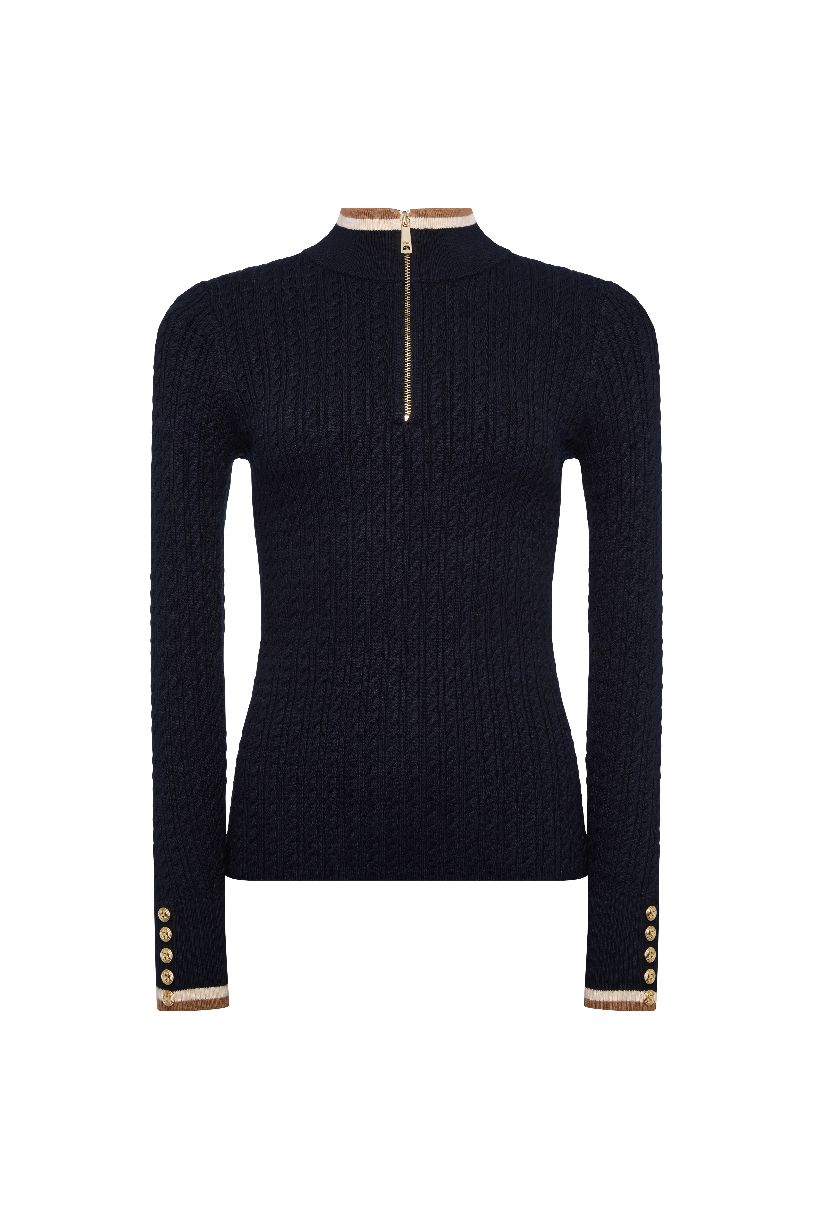 Zoe Quarter Zip Knit (Ink Navy) - Image 4